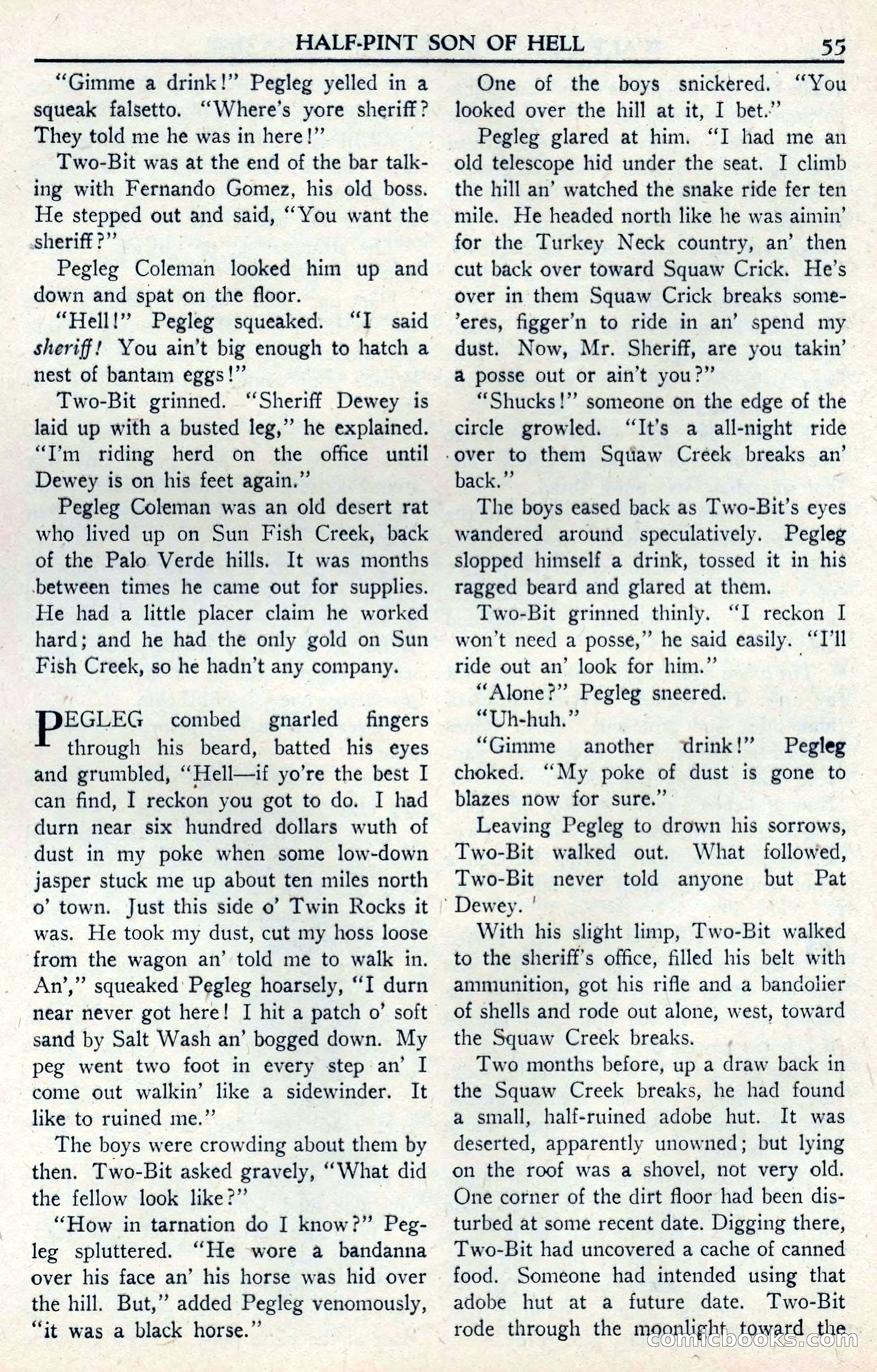 Walt Coburn's Western Magazine, June 1950 — page 55 of 132