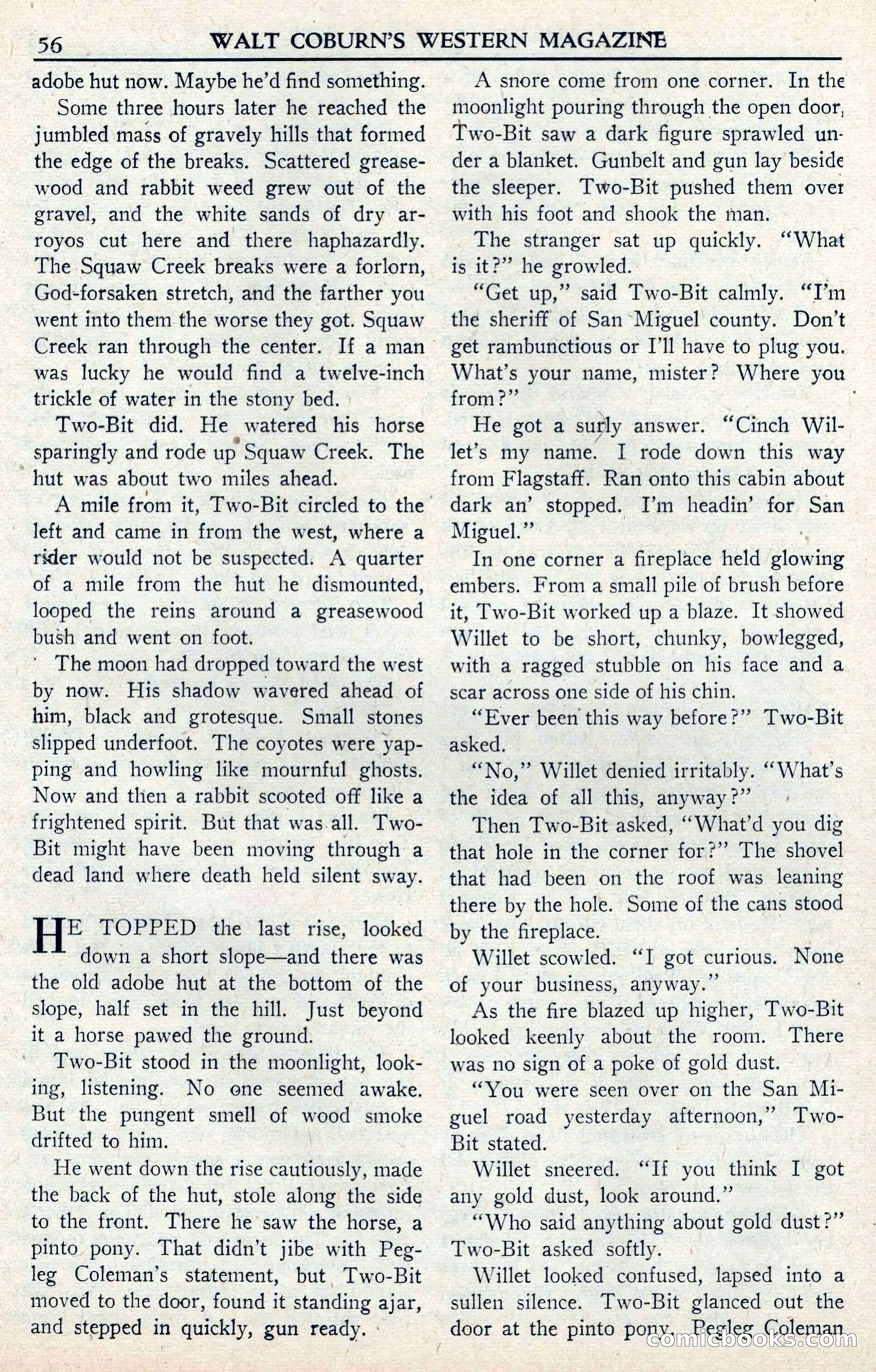 Walt Coburn's Western Magazine, June 1950 — page 56 of 132