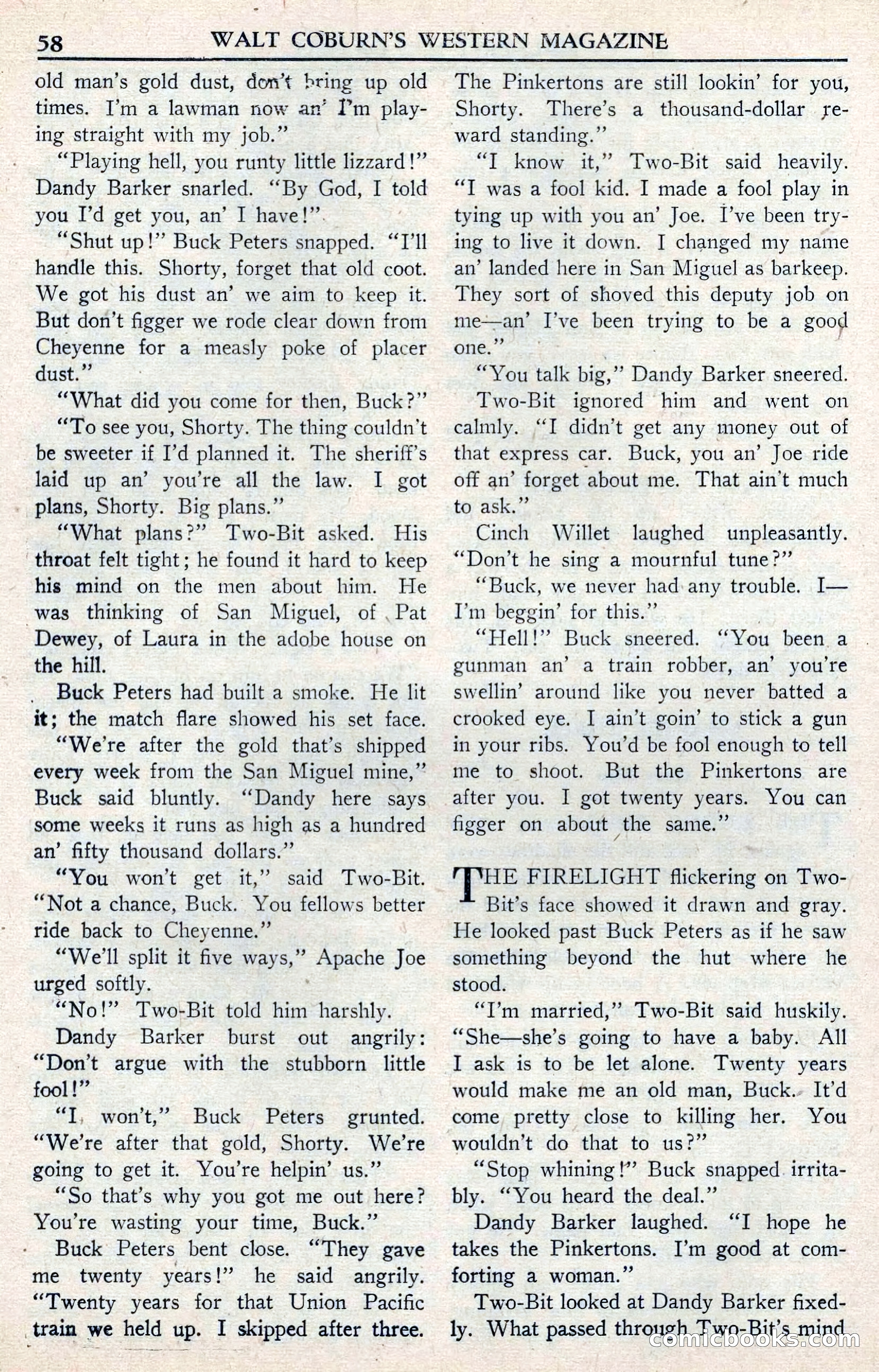 Walt Coburn's Western Magazine, June 1950 — page 58 of 132