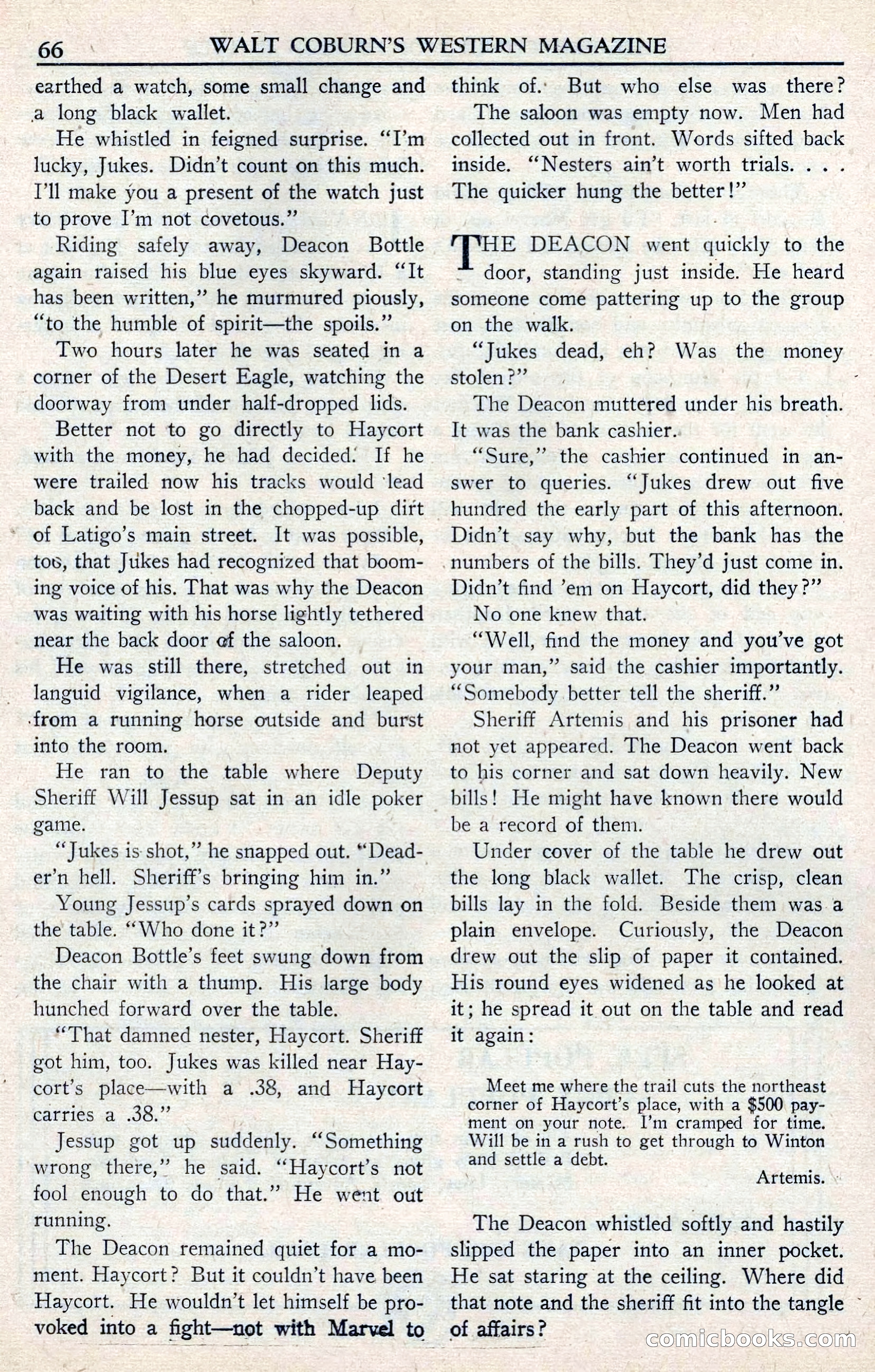 Walt Coburn's Western Magazine, June 1950 — page 66 of 132