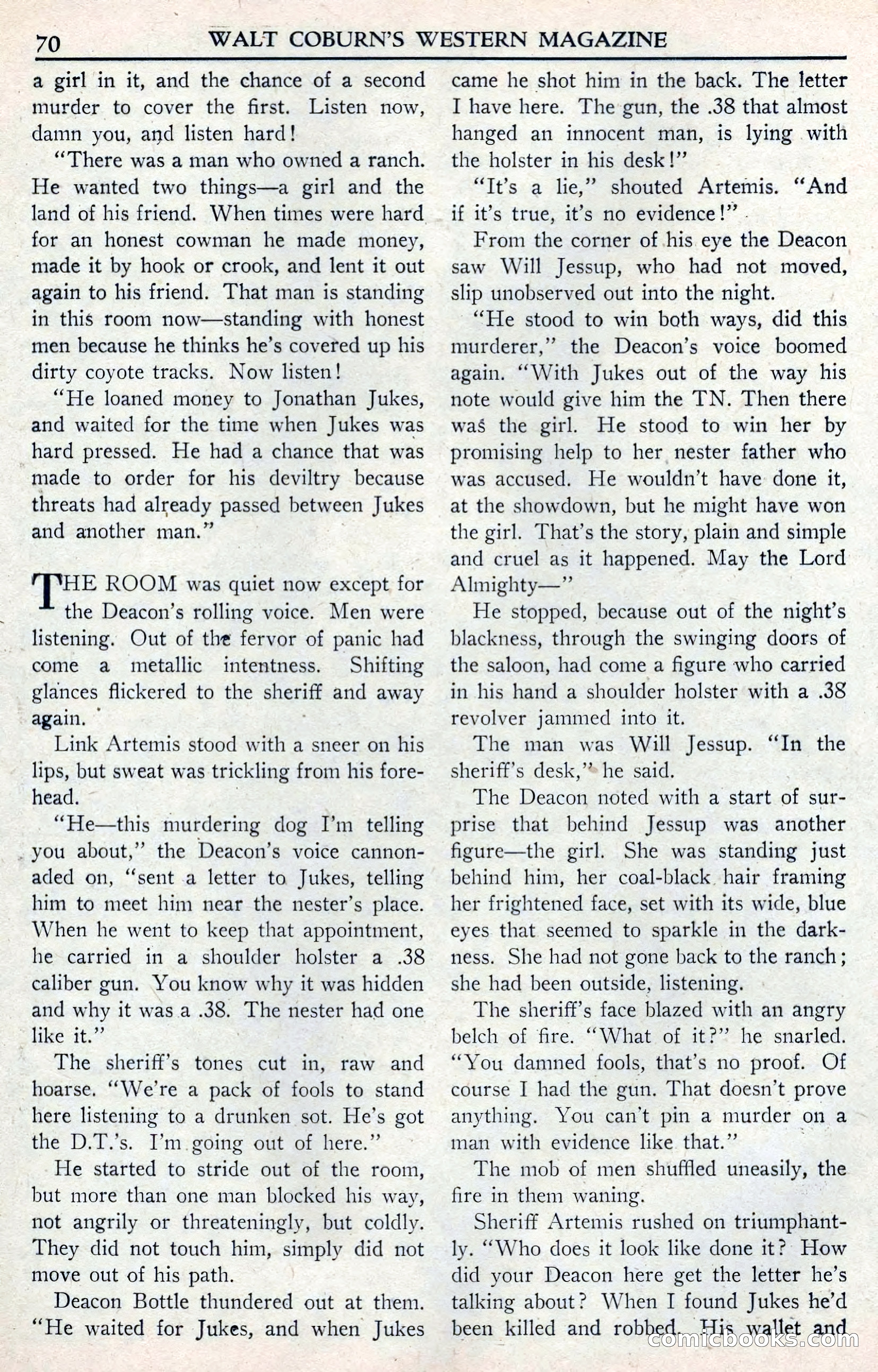 Walt Coburn's Western Magazine, June 1950 — page 70 of 132