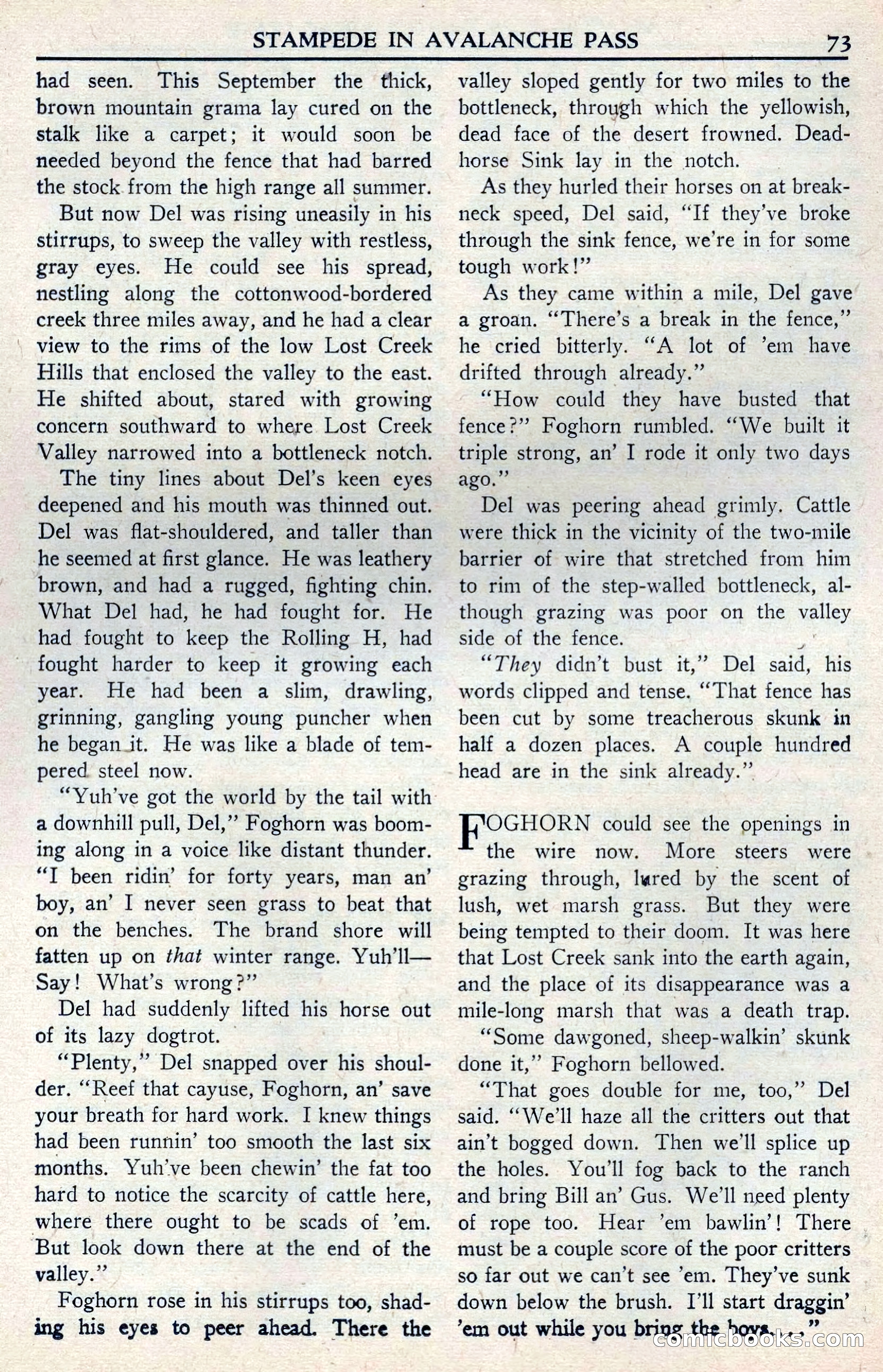 Walt Coburn's Western Magazine, June 1950 — page 73 of 132