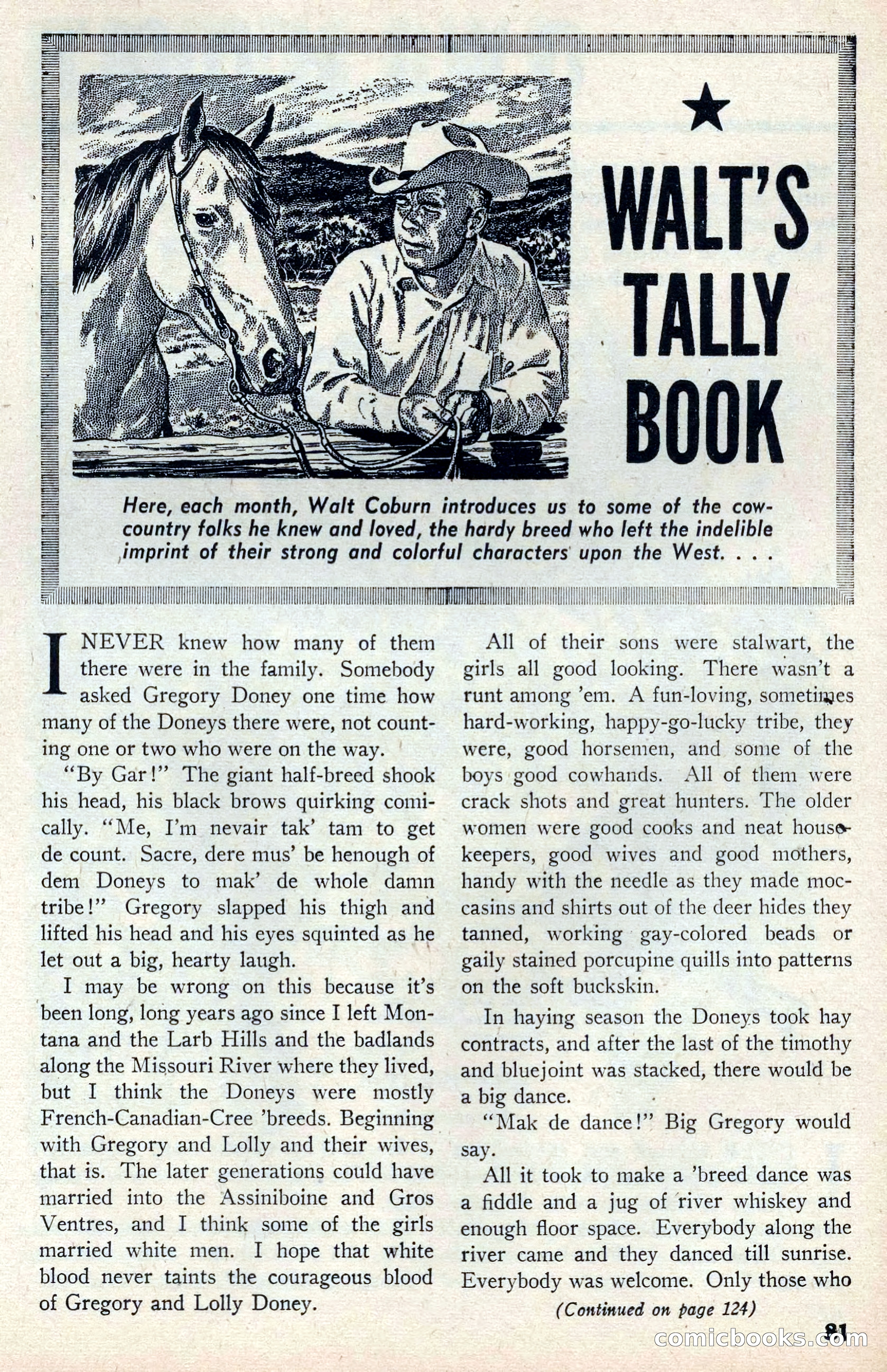 Walt Coburn's Western Magazine, June 1950 — page 81 of 132