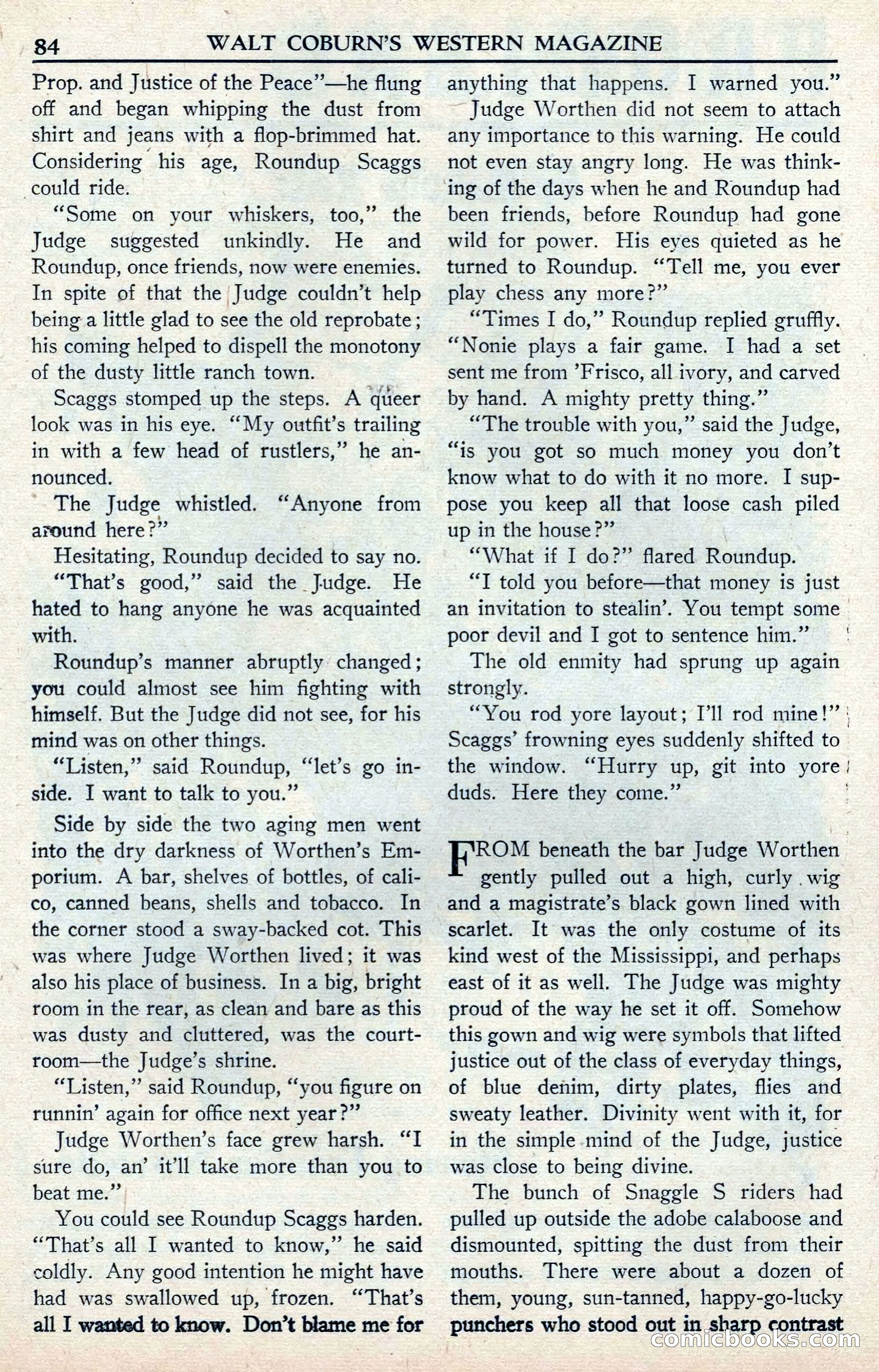Walt Coburn's Western Magazine, June 1950 — page 84 of 132