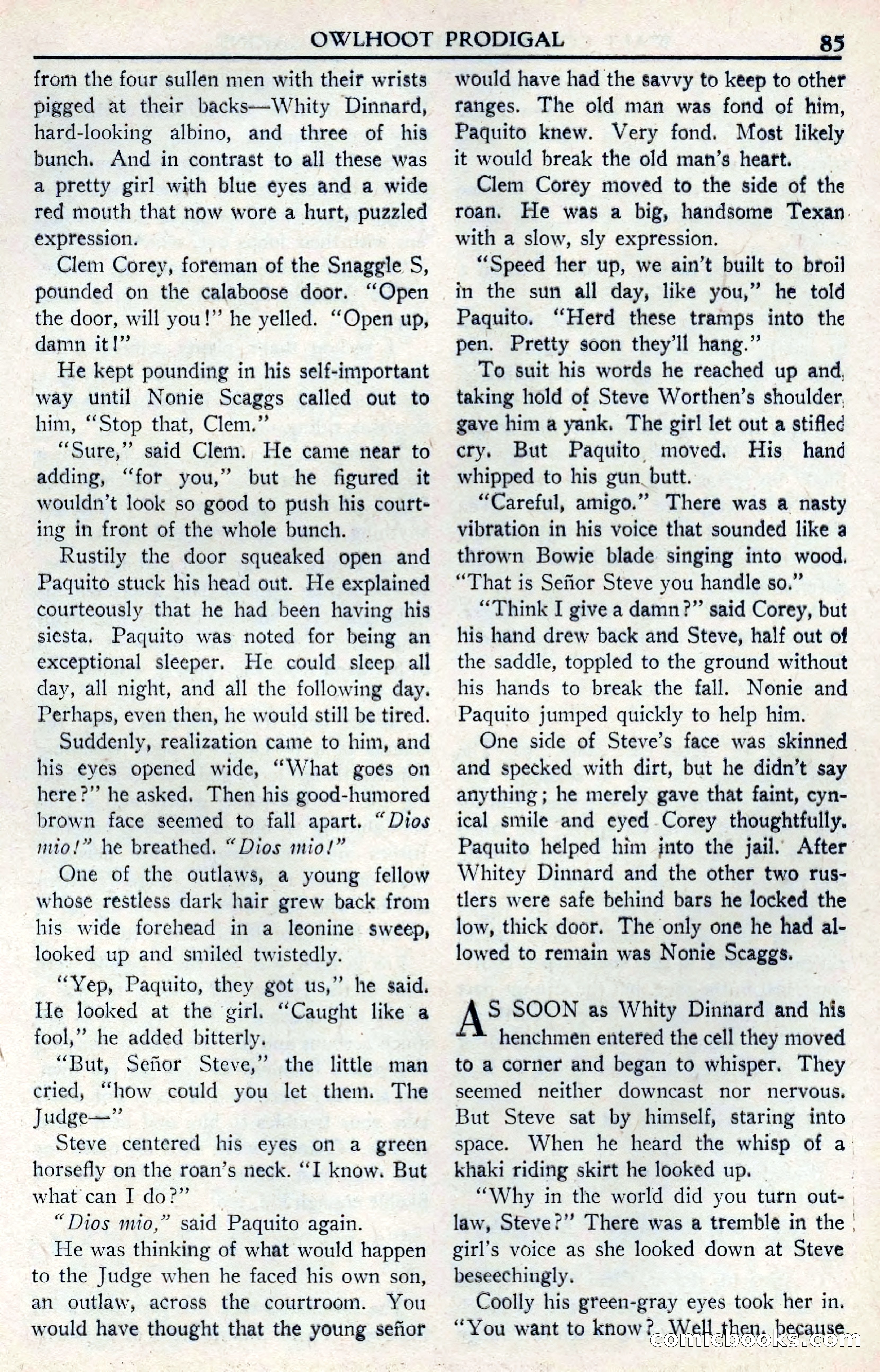 Walt Coburn's Western Magazine, June 1950 — page 85 of 132