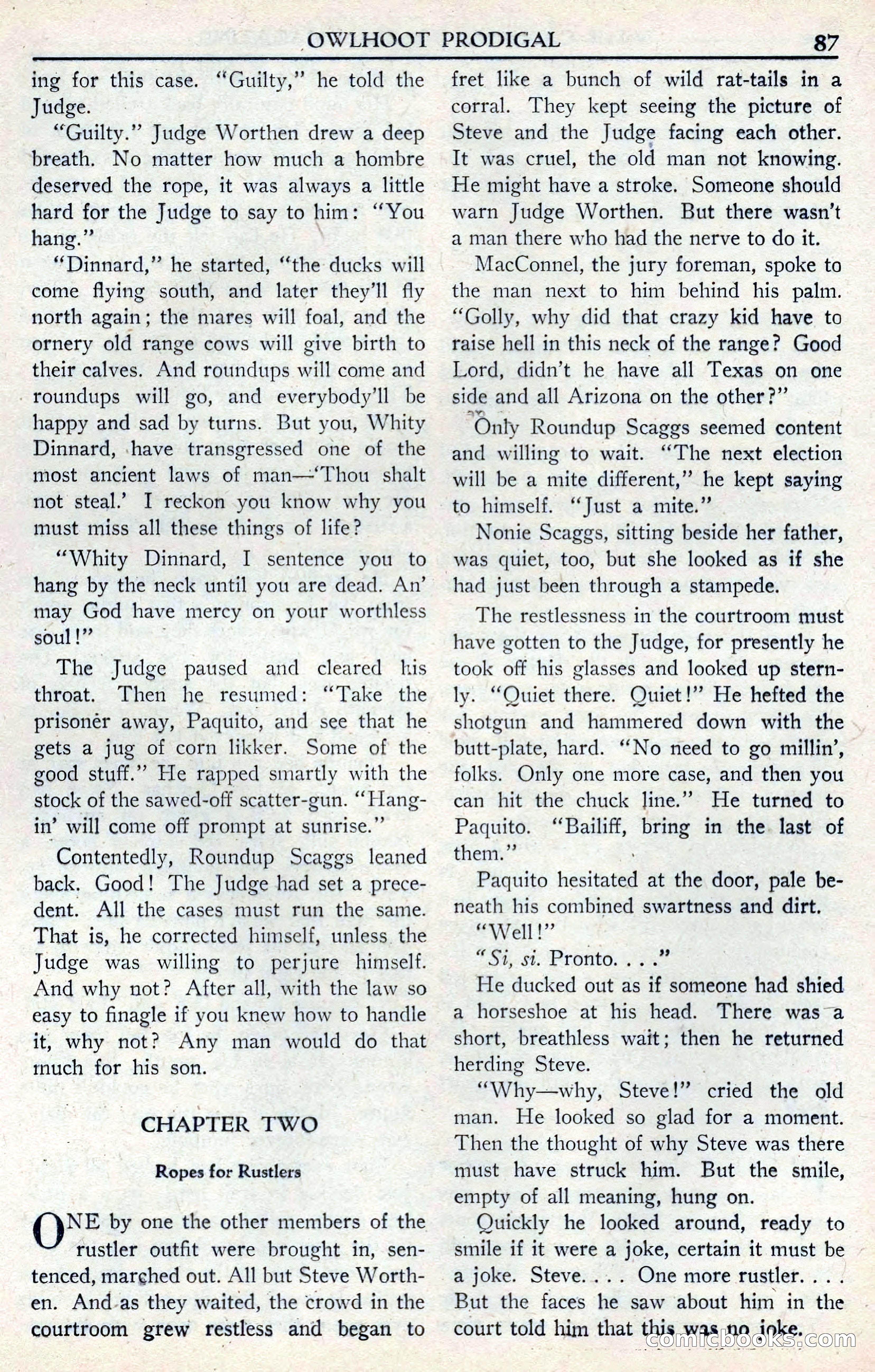Walt Coburn's Western Magazine, June 1950 — page 87 of 132