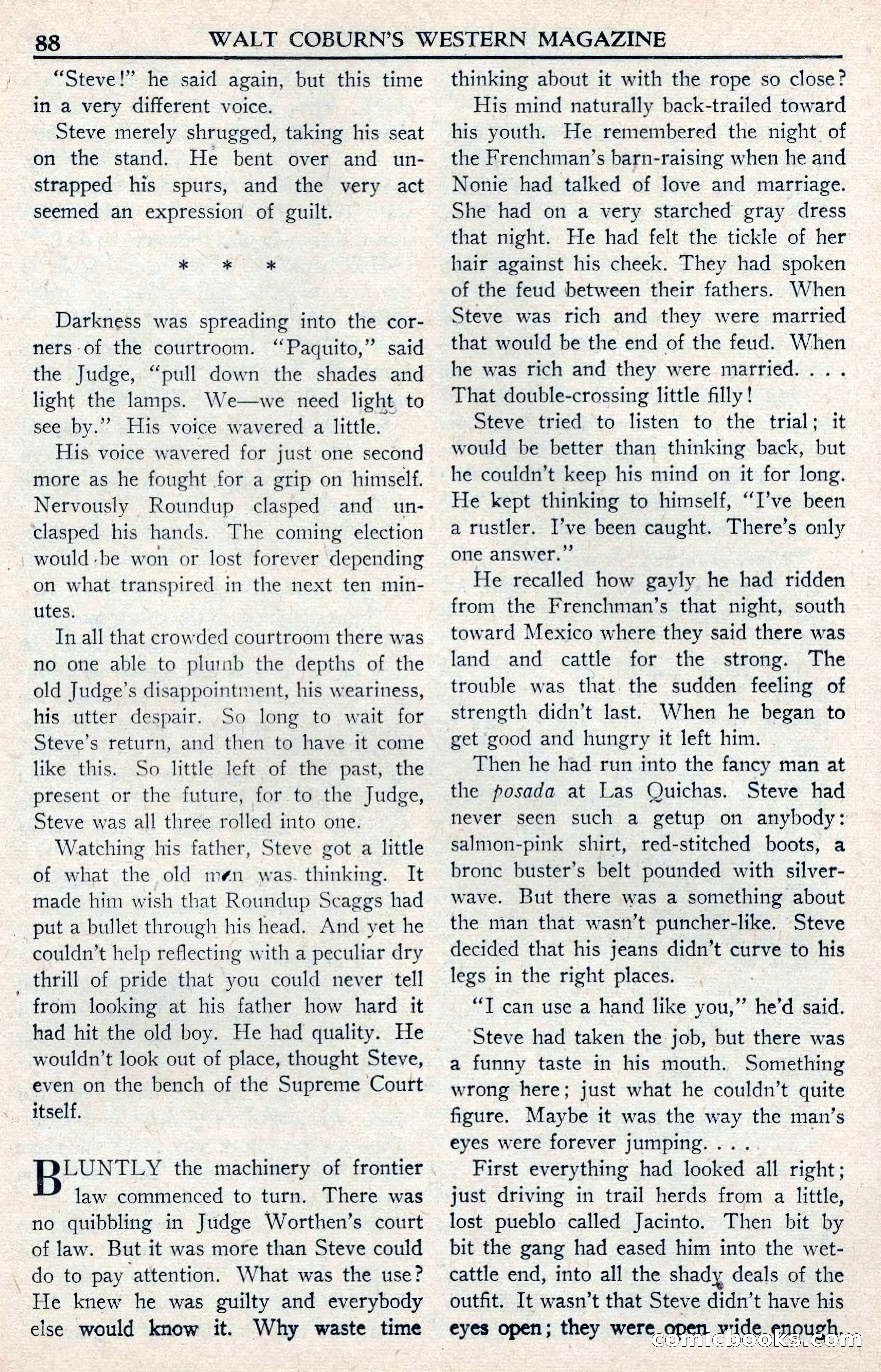 Walt Coburn's Western Magazine, June 1950 — page 88 of 132