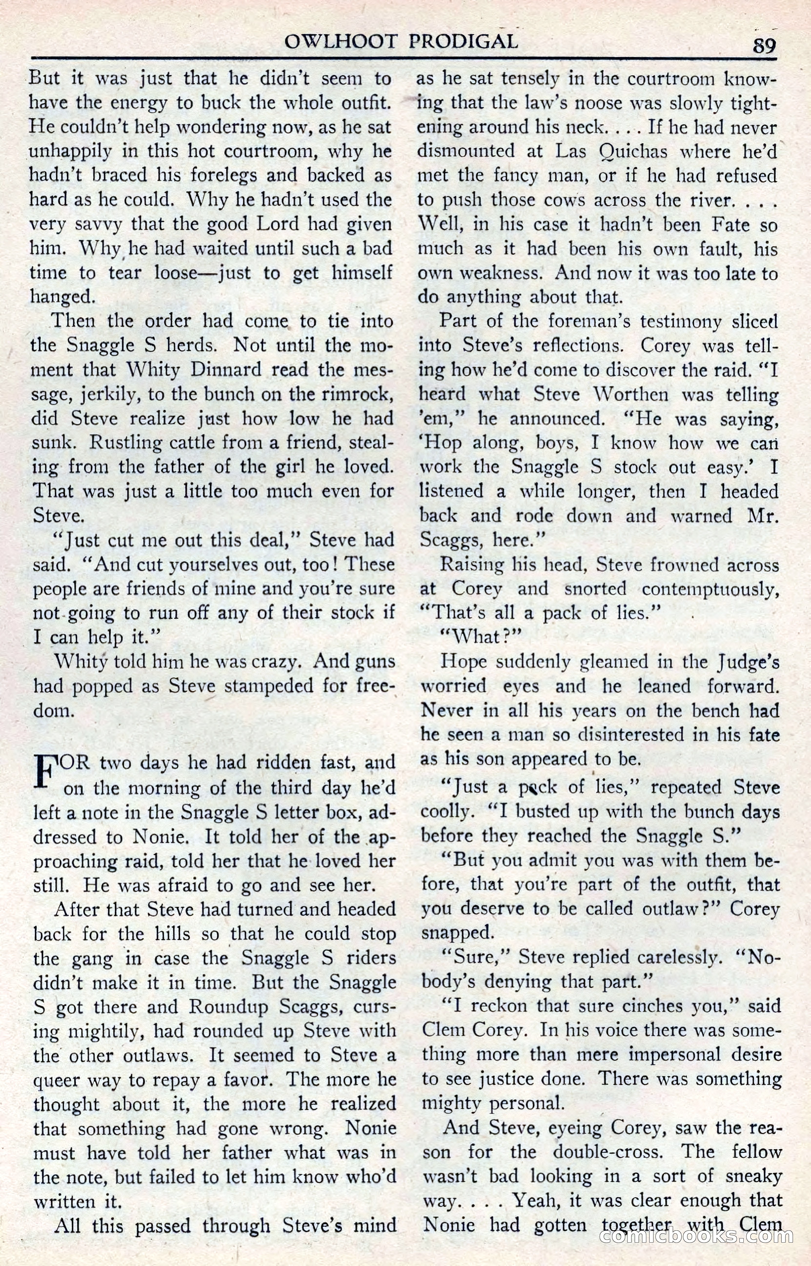 Walt Coburn's Western Magazine, June 1950 — page 89 of 132