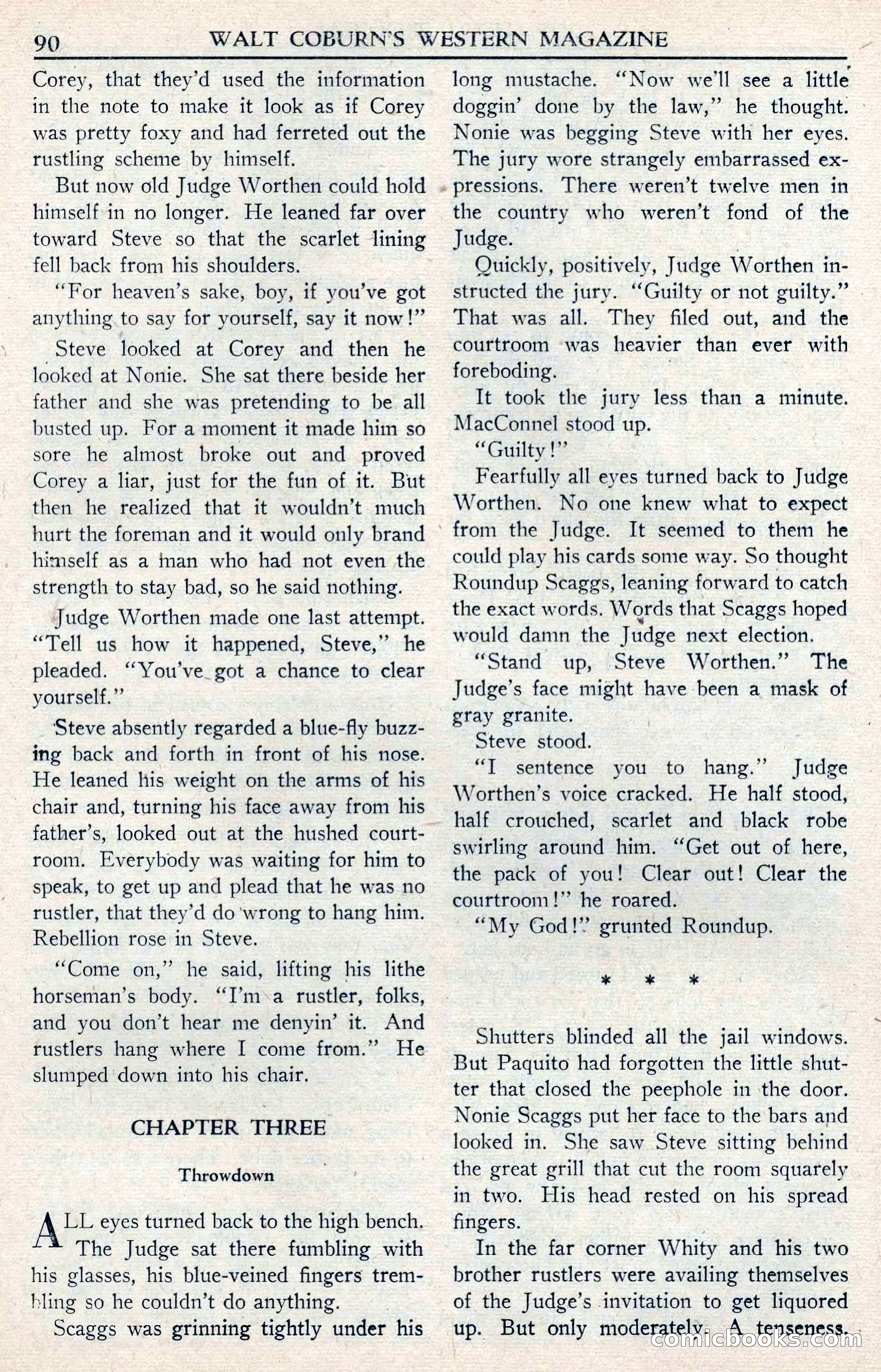 Walt Coburn's Western Magazine, June 1950 — page 90 of 132