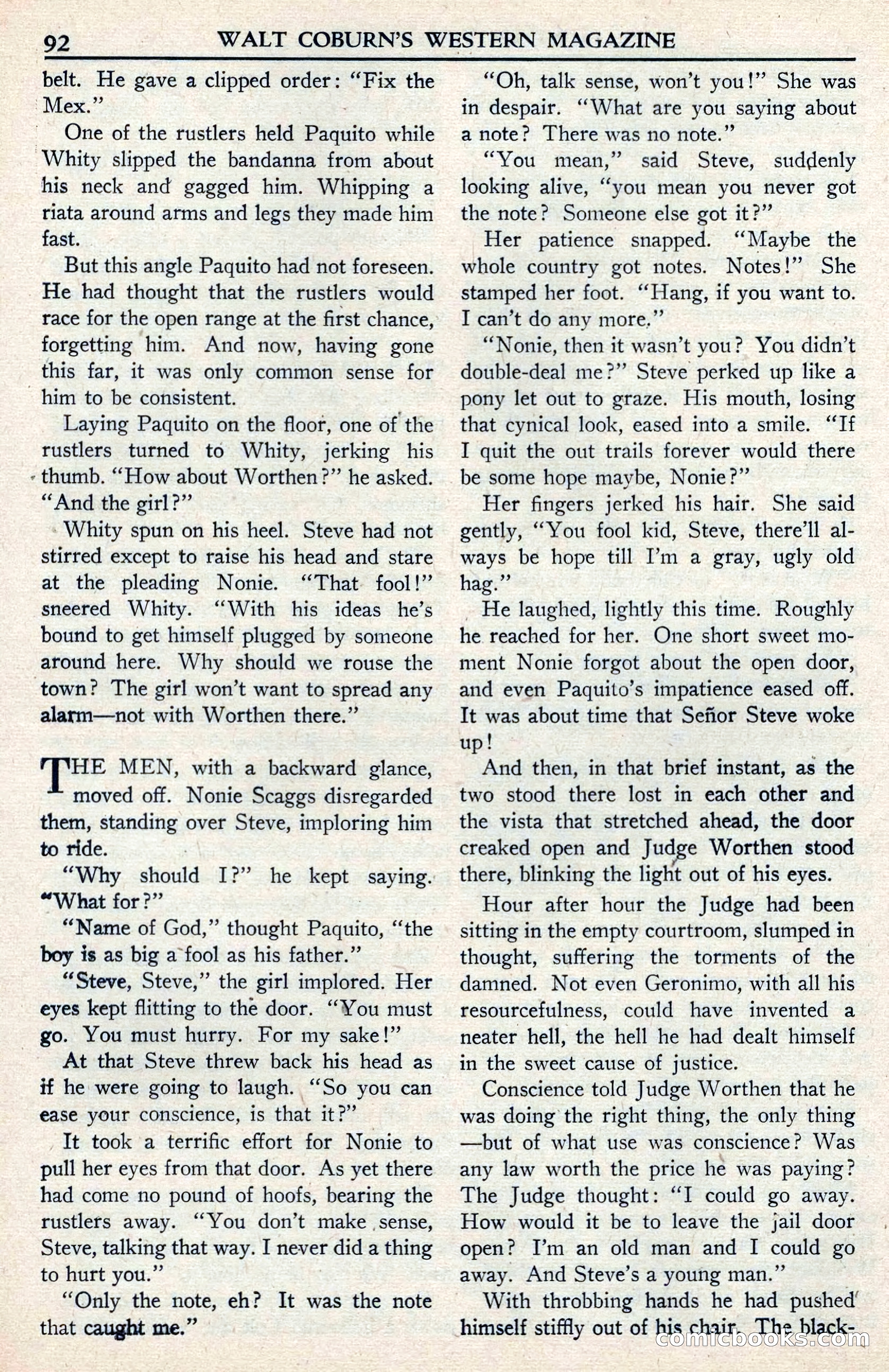 Walt Coburn's Western Magazine, June 1950 — page 92 of 132