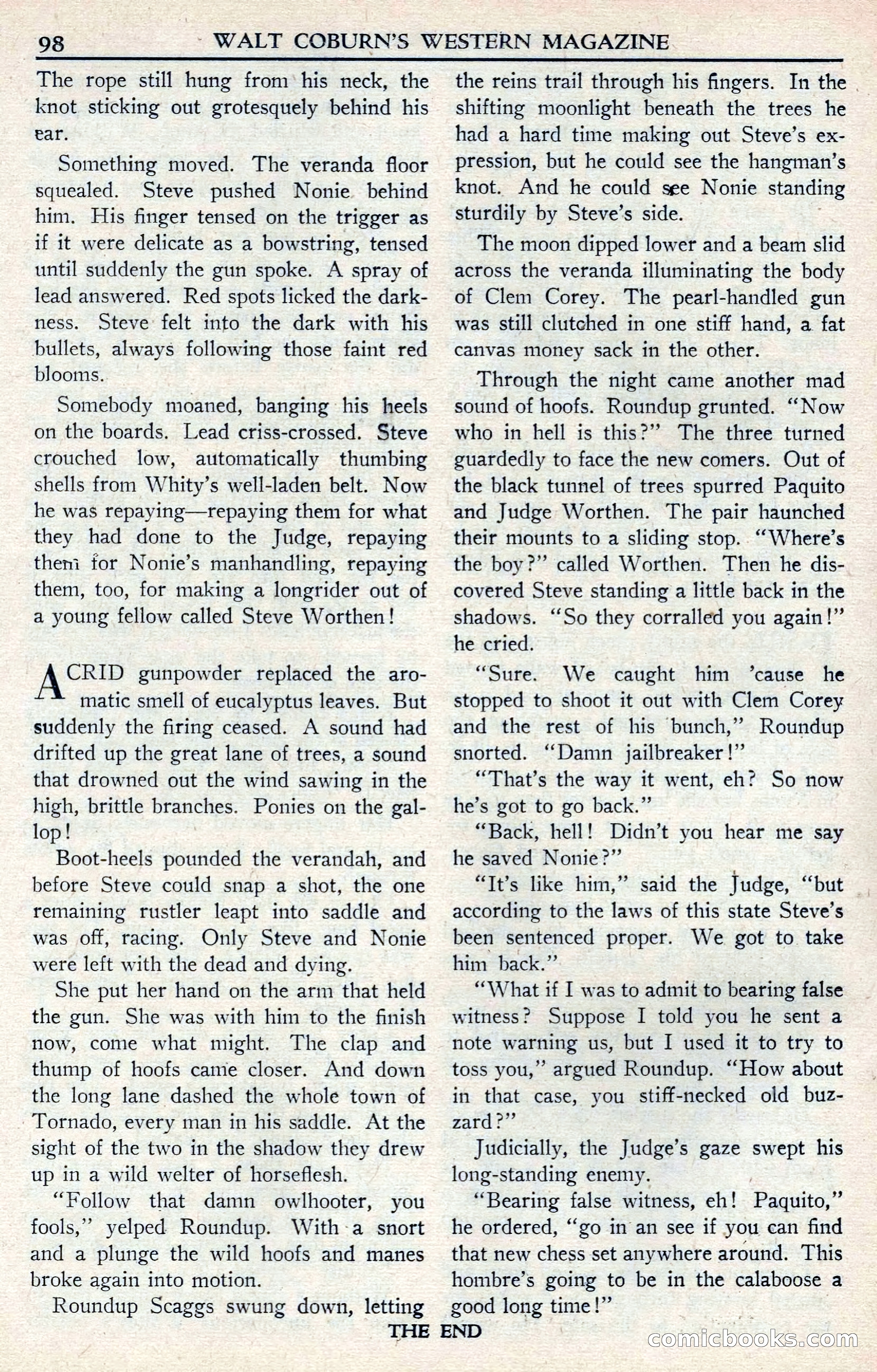 Walt Coburn's Western Magazine, June 1950 — page 98 of 132