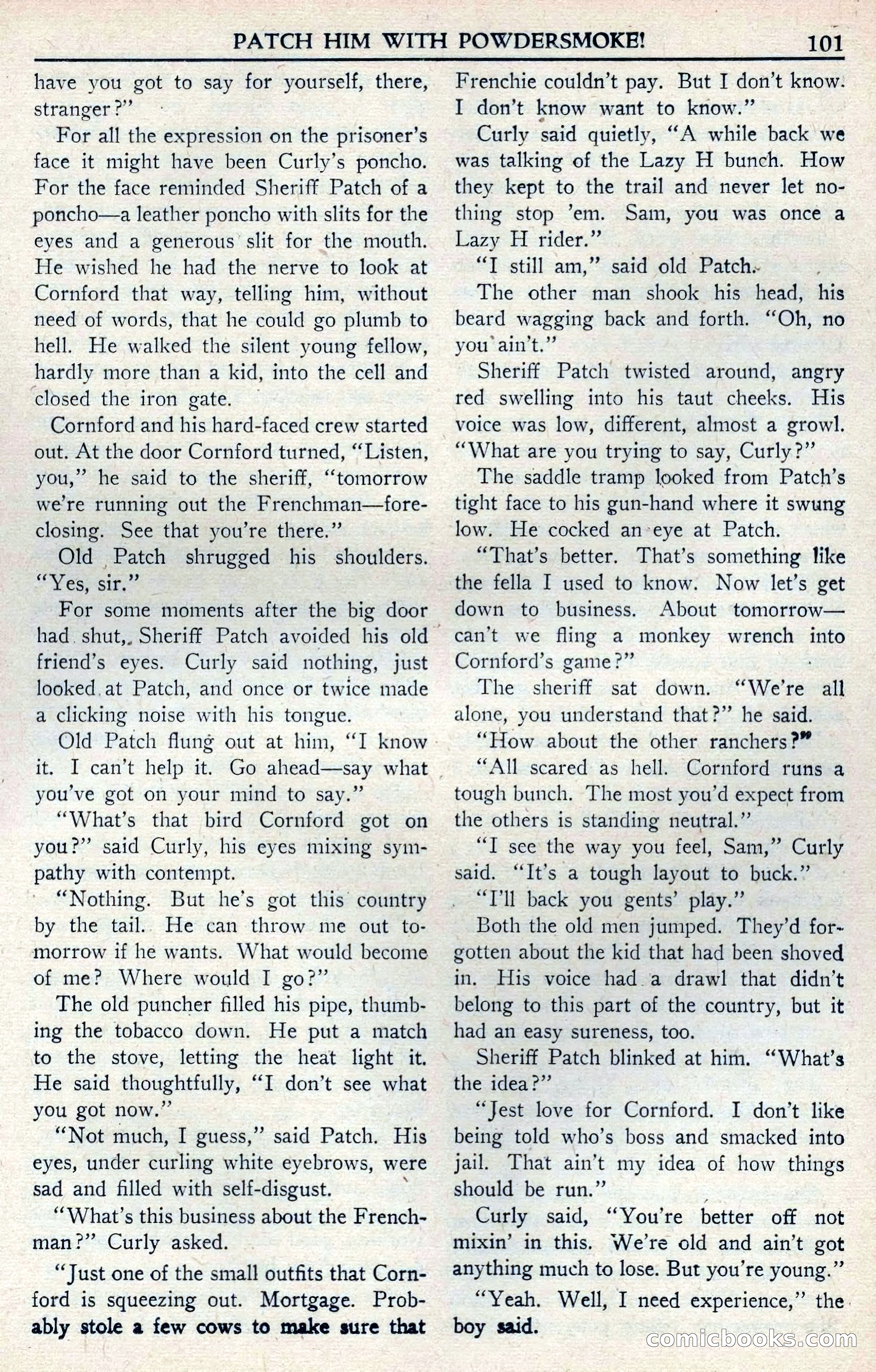 Walt Coburn's Western Magazine, June 1950 — page 101 of 132
