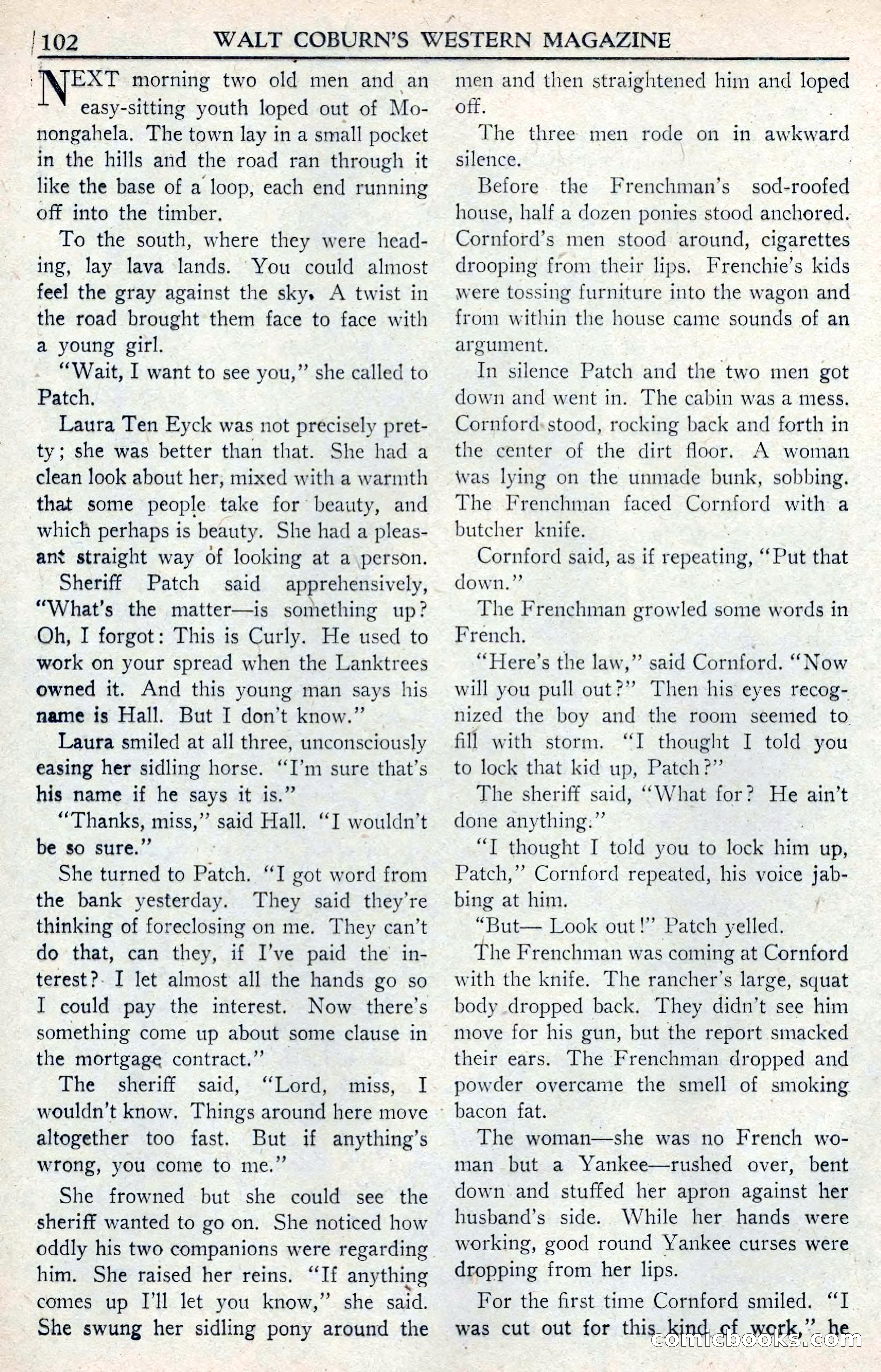 Walt Coburn's Western Magazine, June 1950 — page 102 of 132