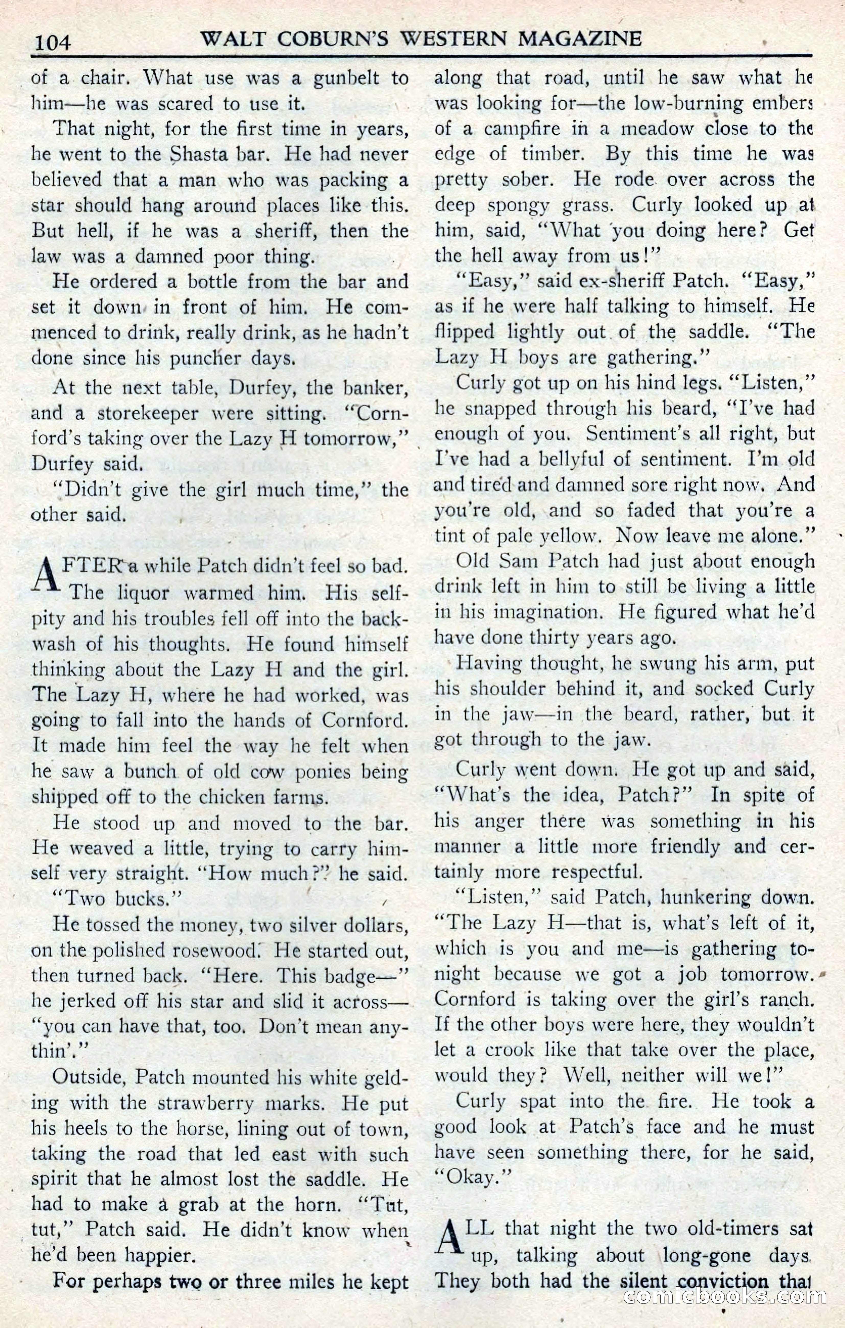 Walt Coburn's Western Magazine, June 1950 — page 104 of 132