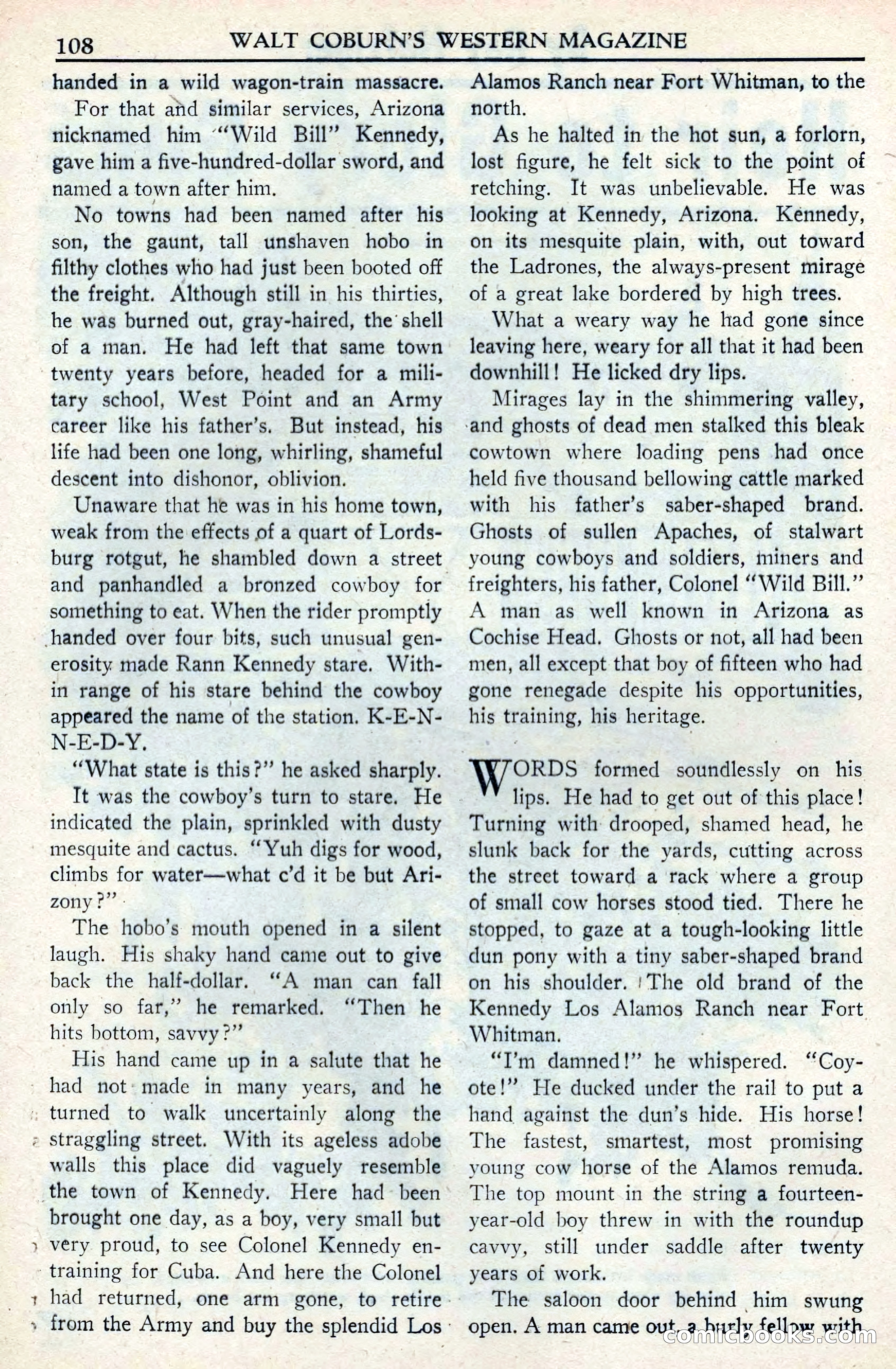Walt Coburn's Western Magazine, June 1950 — page 108 of 132