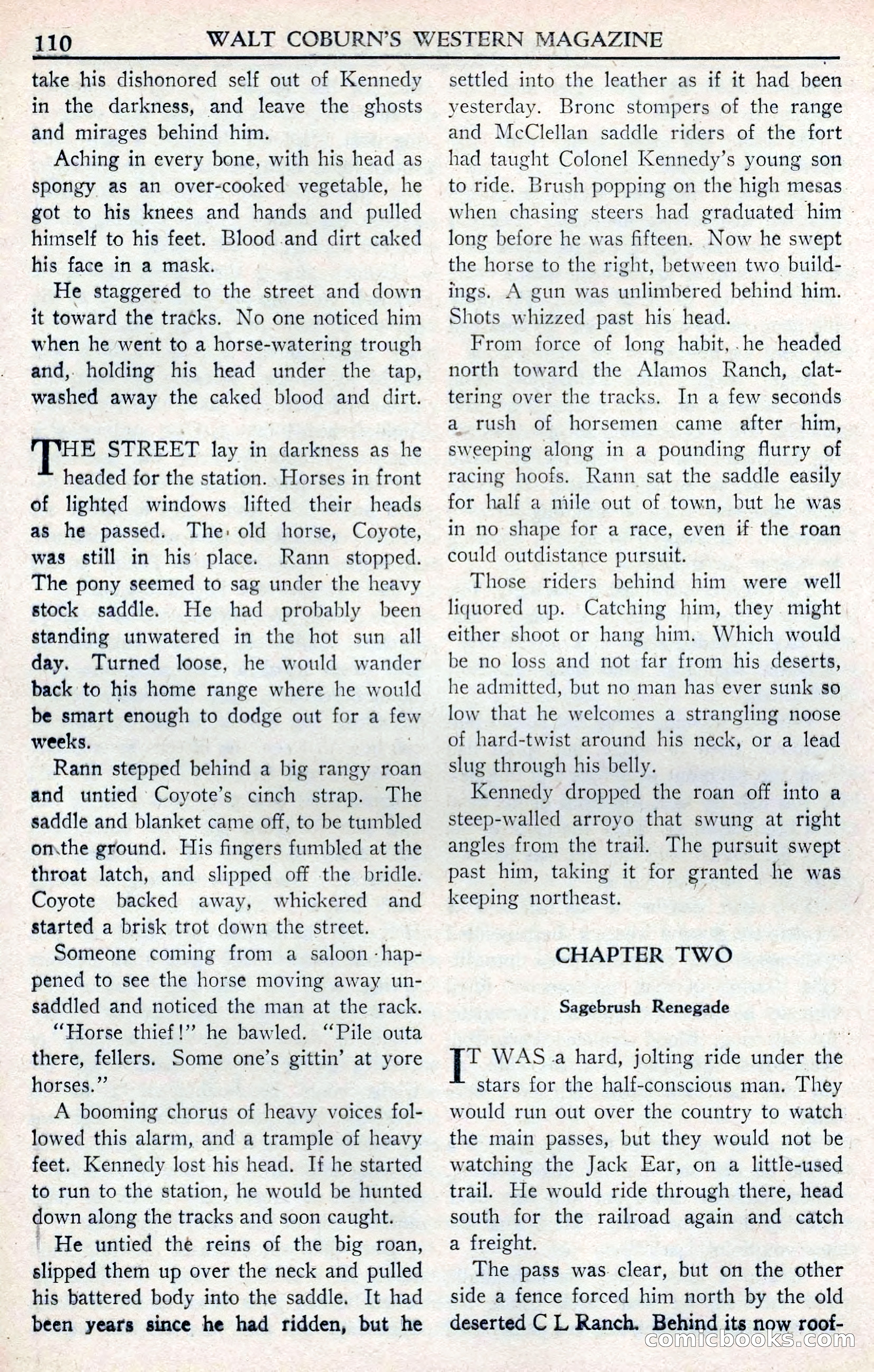 Walt Coburn's Western Magazine, June 1950 — page 110 of 132