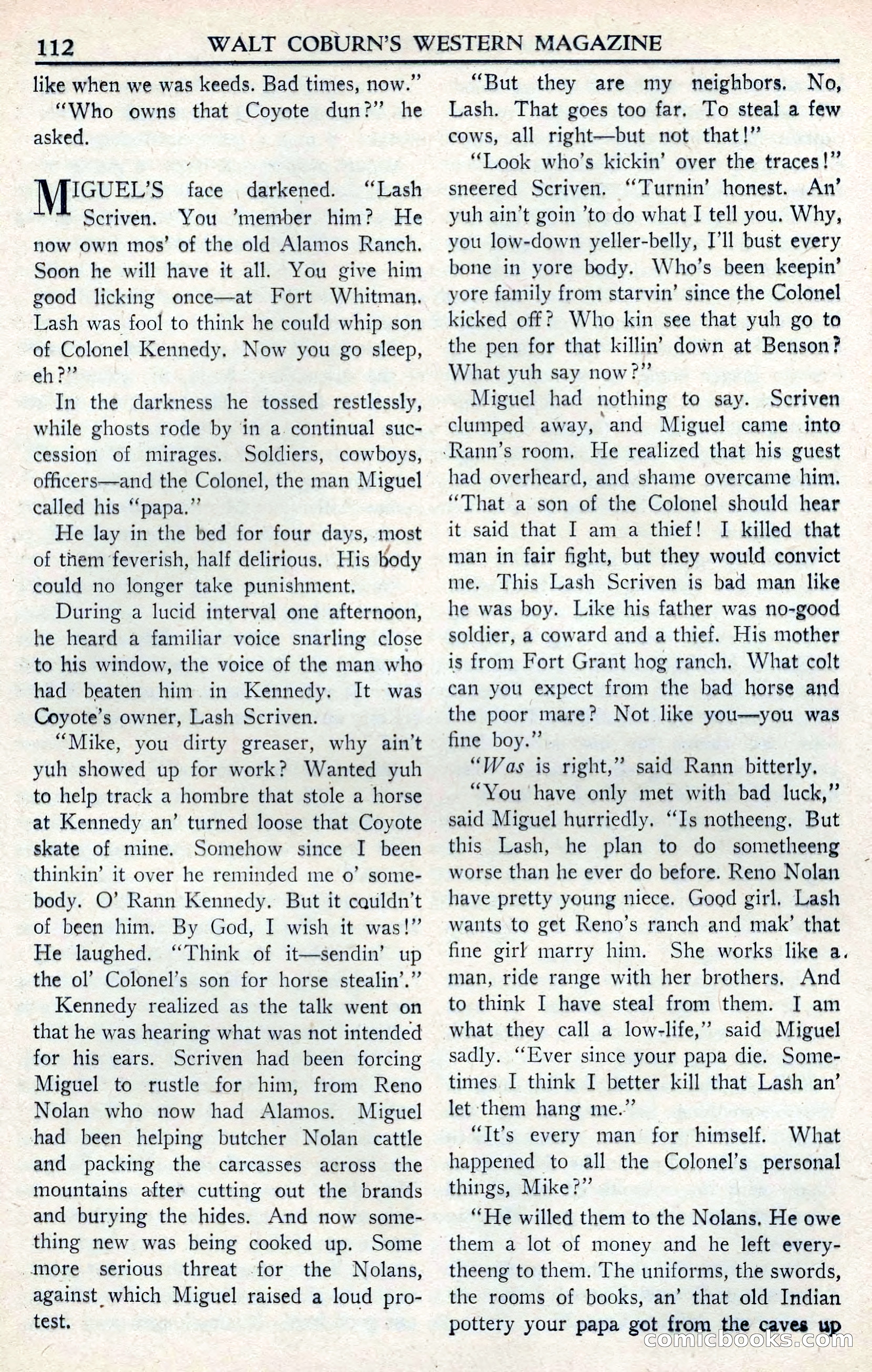 Walt Coburn's Western Magazine, June 1950 — page 112 of 132