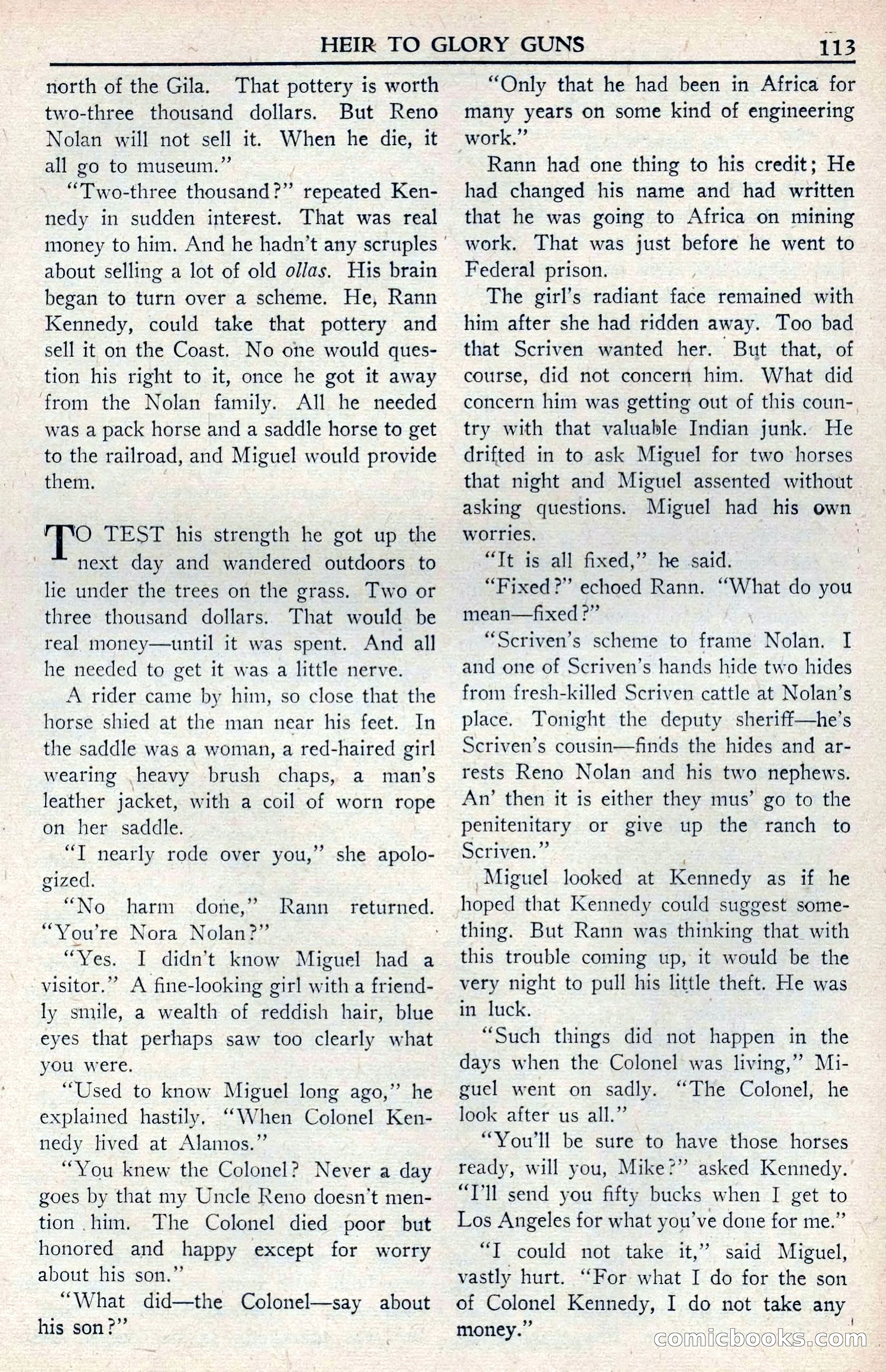 Walt Coburn's Western Magazine, June 1950 — page 113 of 132