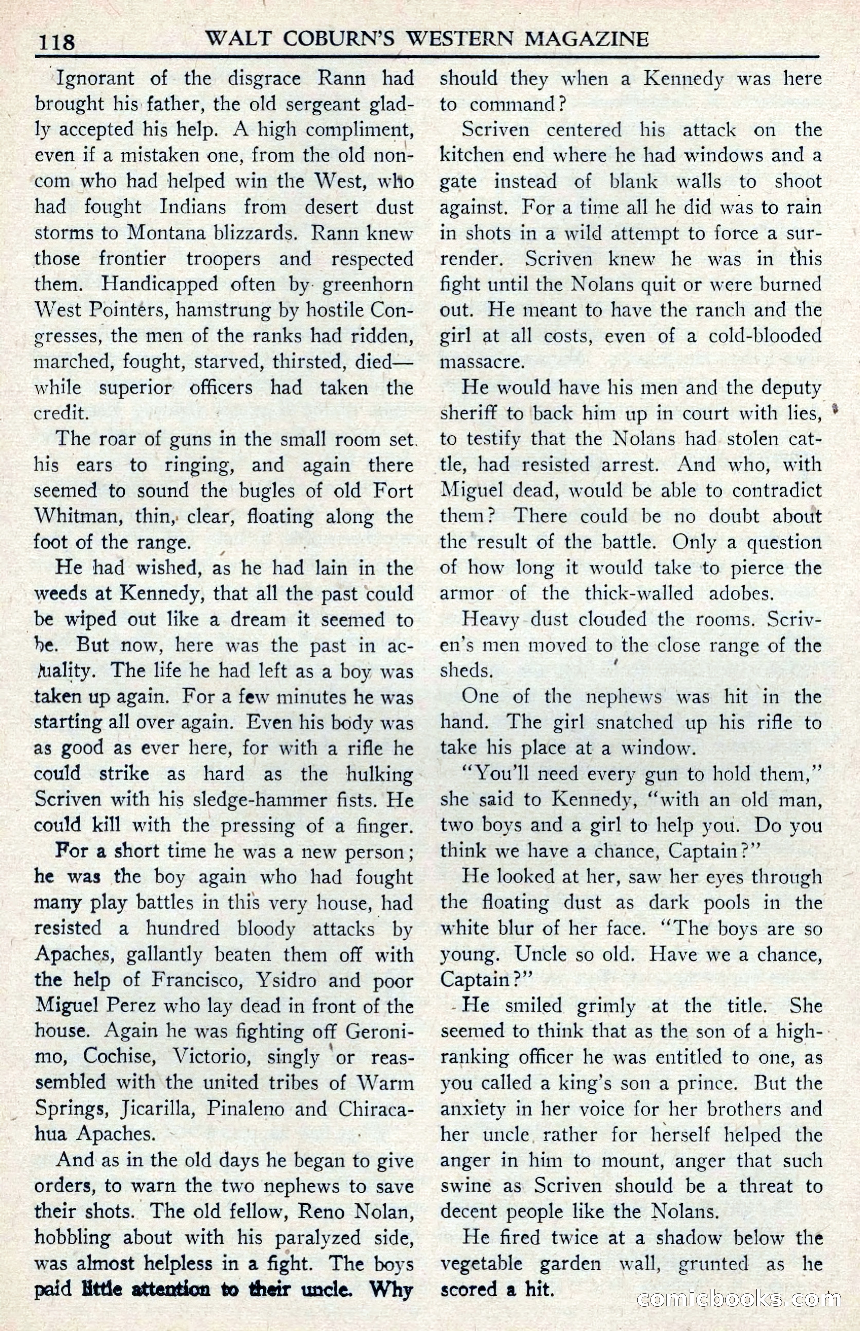 Walt Coburn's Western Magazine, June 1950 — page 118 of 132