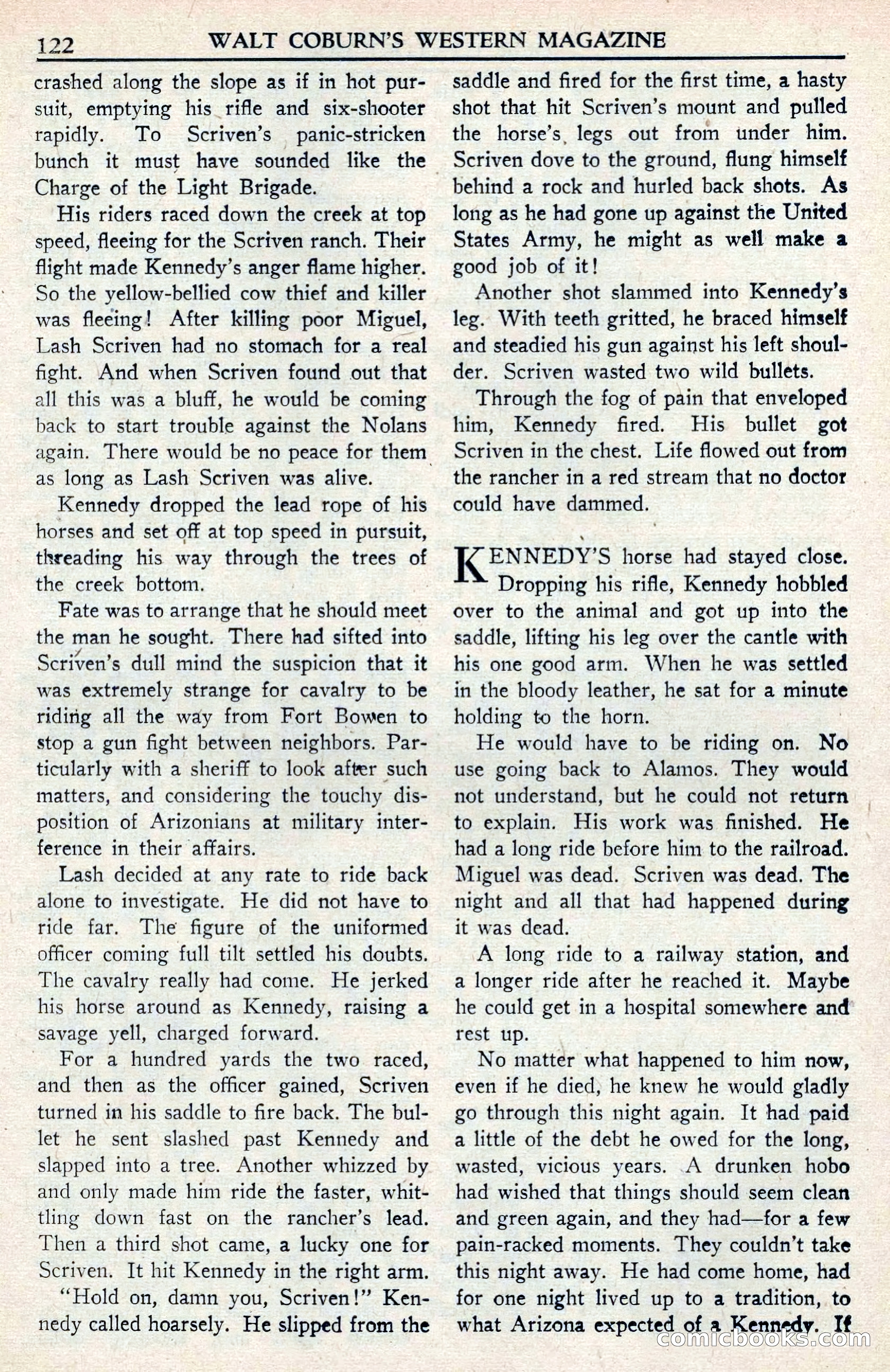 Walt Coburn's Western Magazine, June 1950 — page 122 of 132