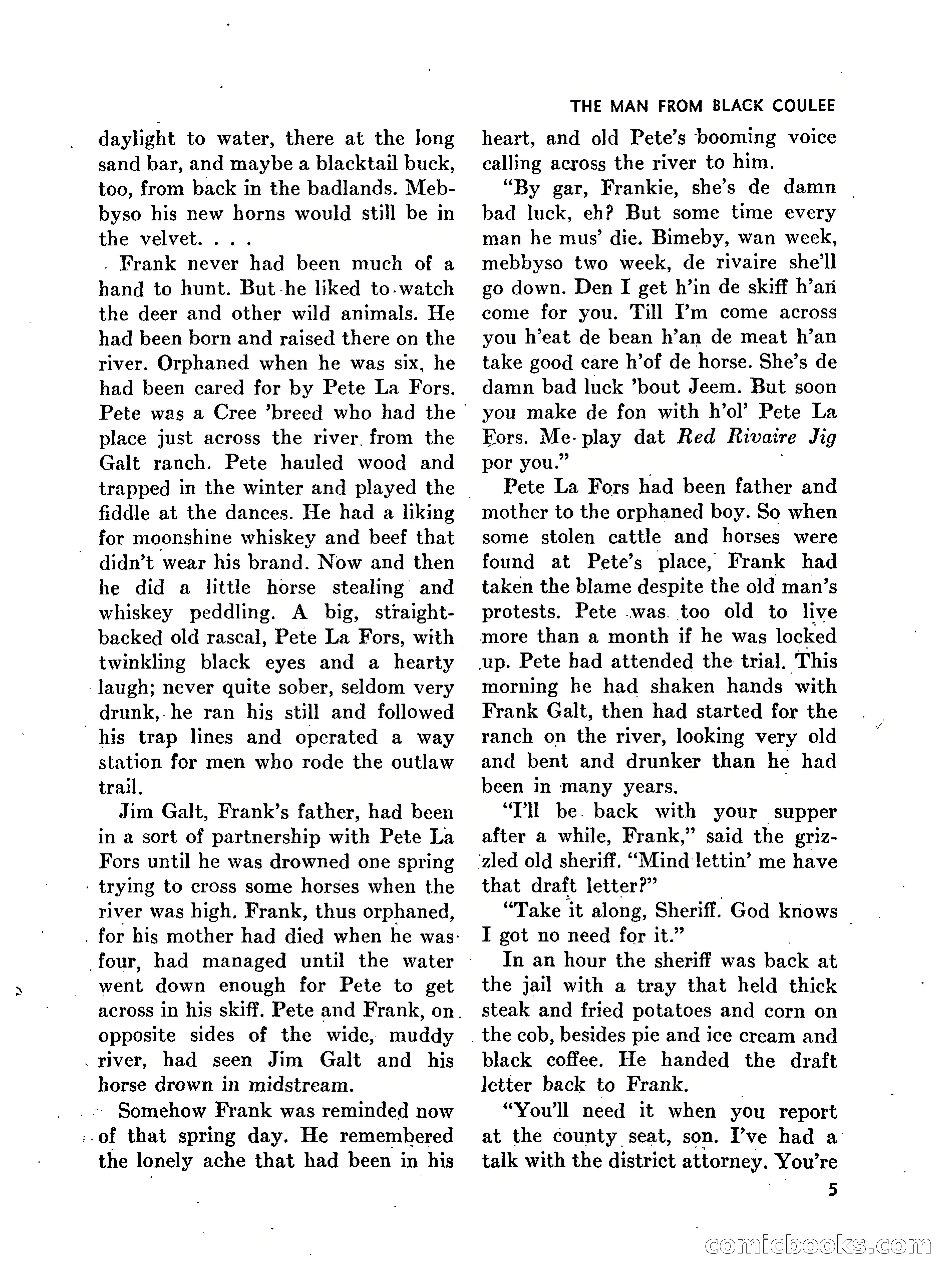 Walt Coburn's Western Magazine, March 1951 — page 5 of 116