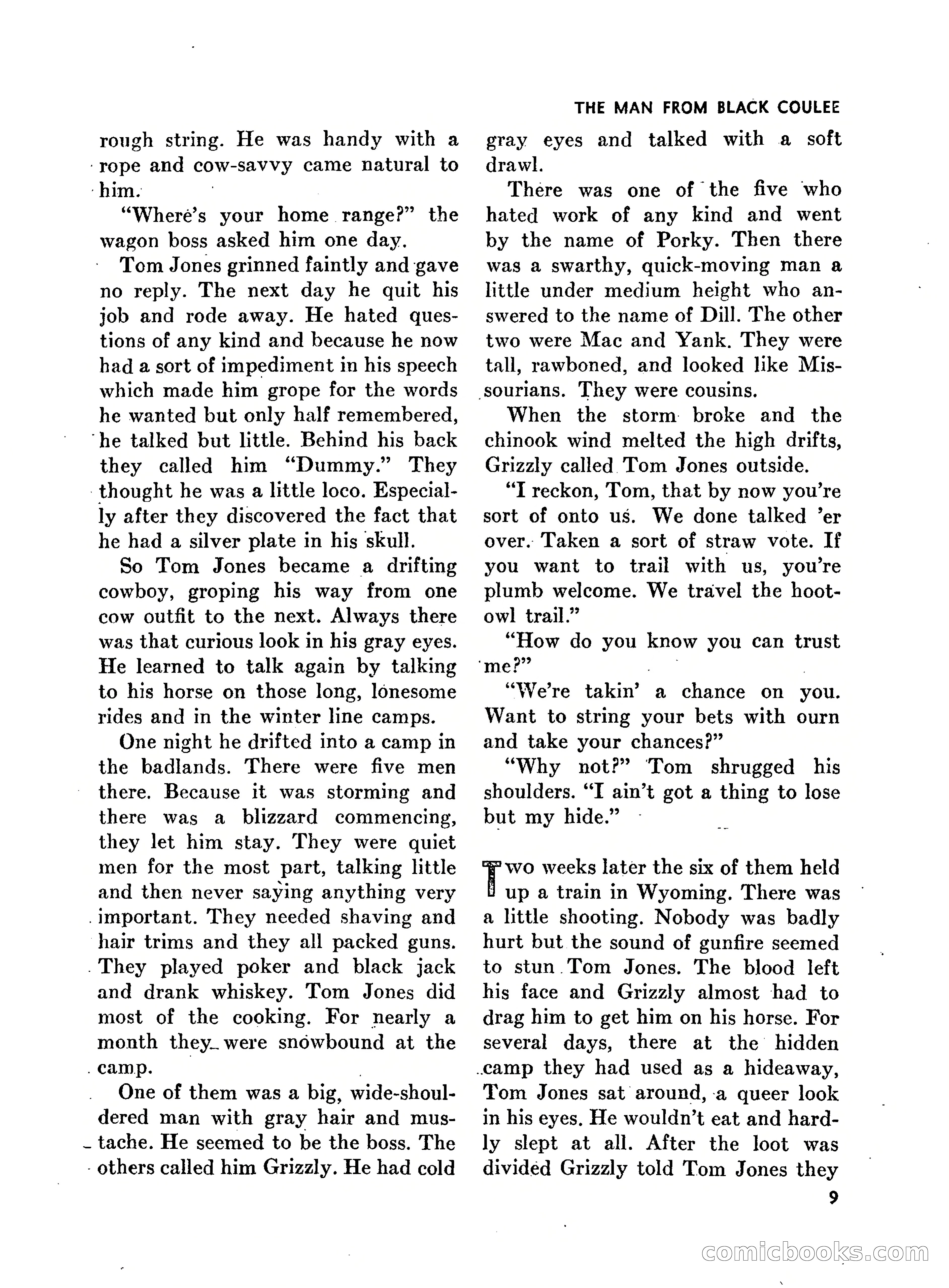 Walt Coburn's Western Magazine, March 1951 — page 9 of 116