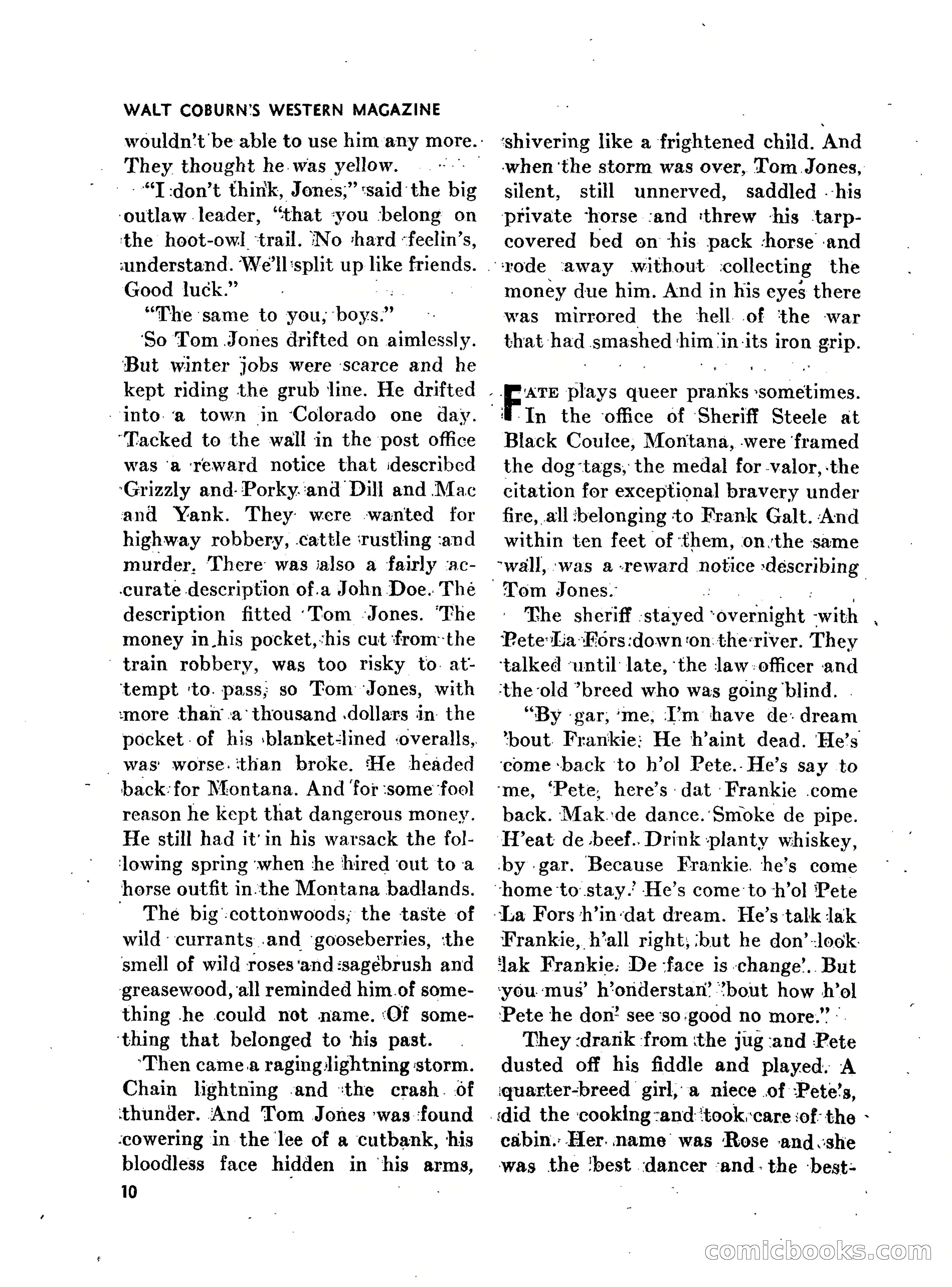 Walt Coburn's Western Magazine, March 1951 — page 10 of 116