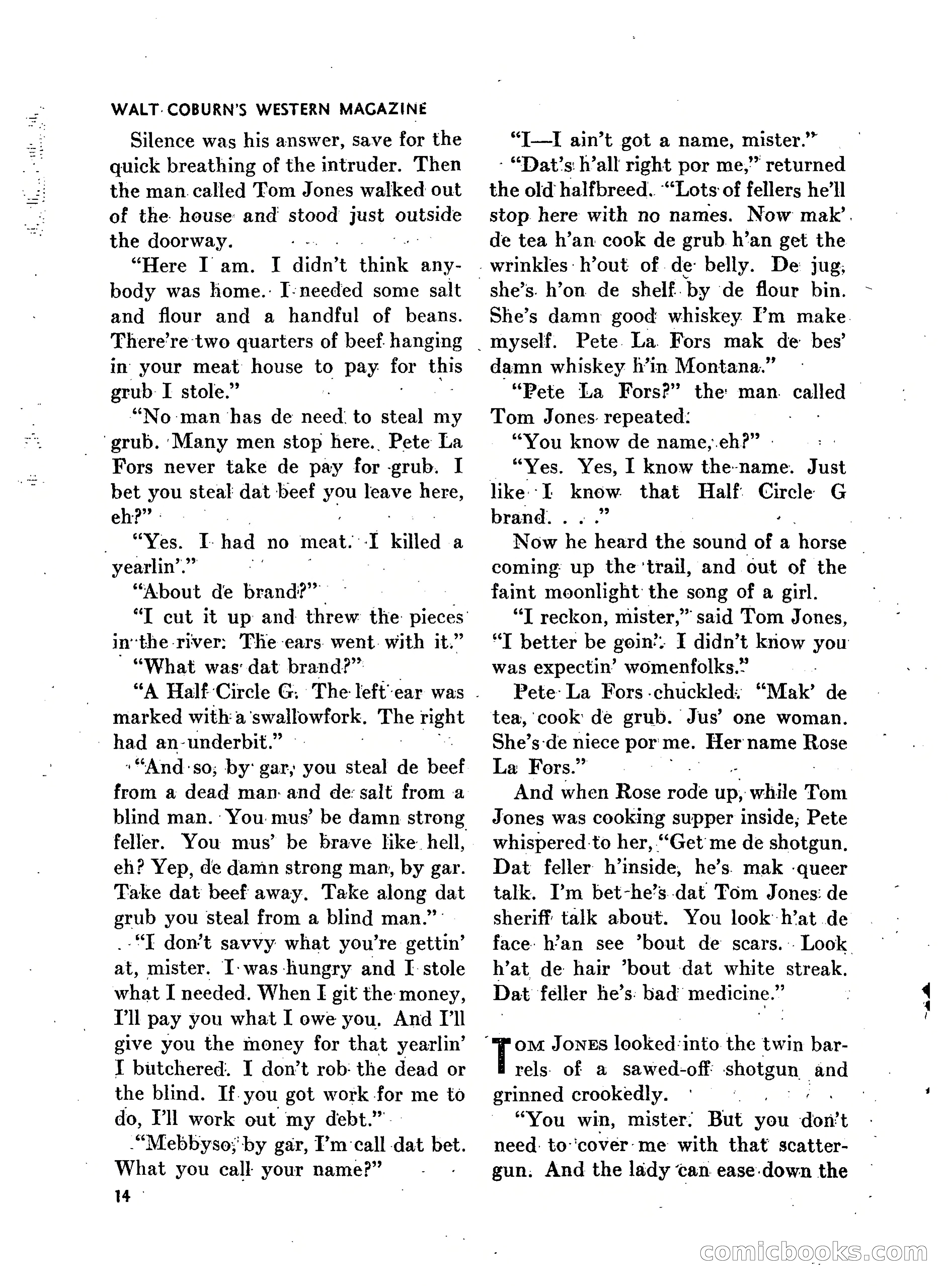 Walt Coburn's Western Magazine, March 1951 — page 14 of 116
