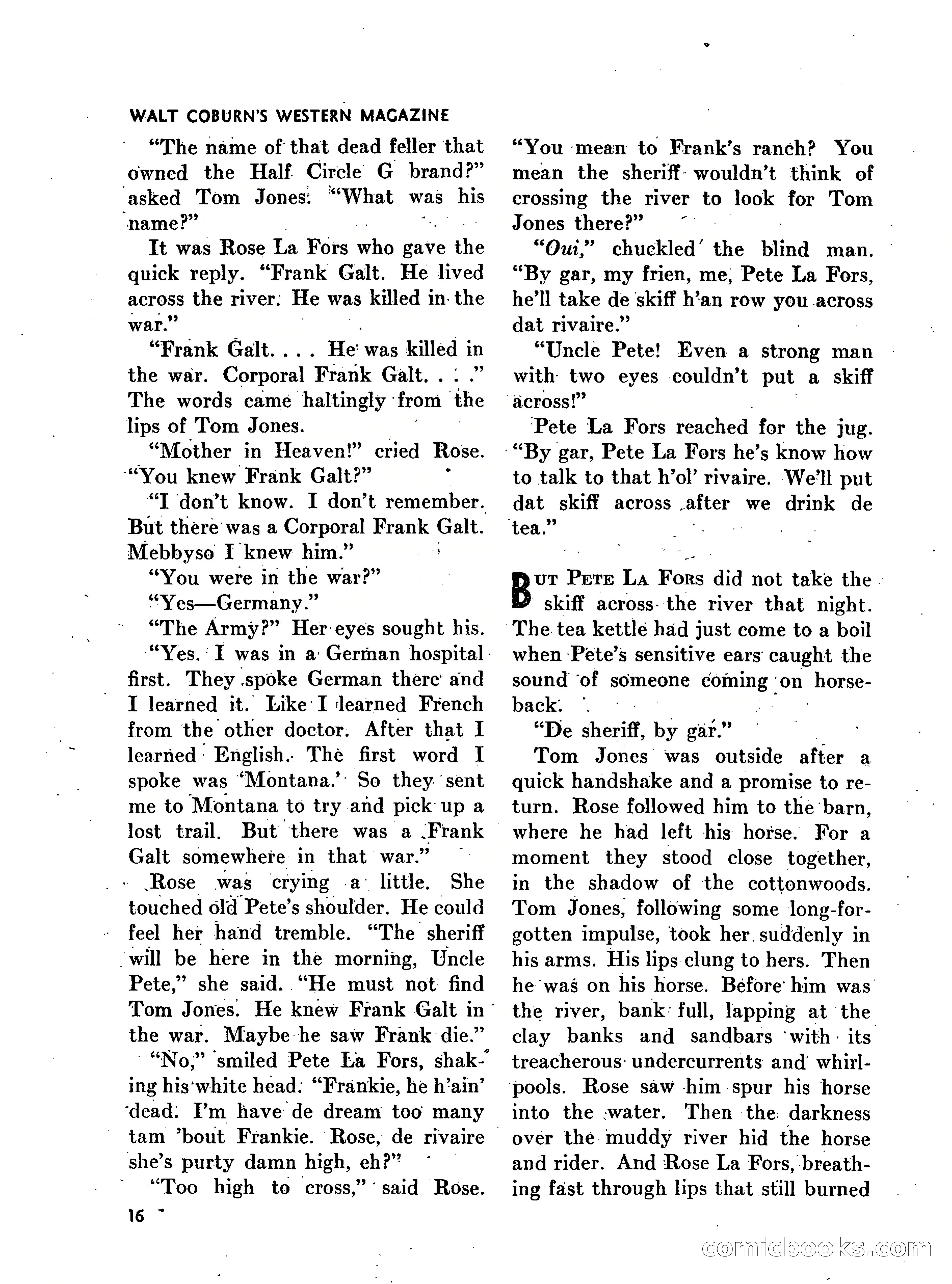 Walt Coburn's Western Magazine, March 1951 — page 16 of 116