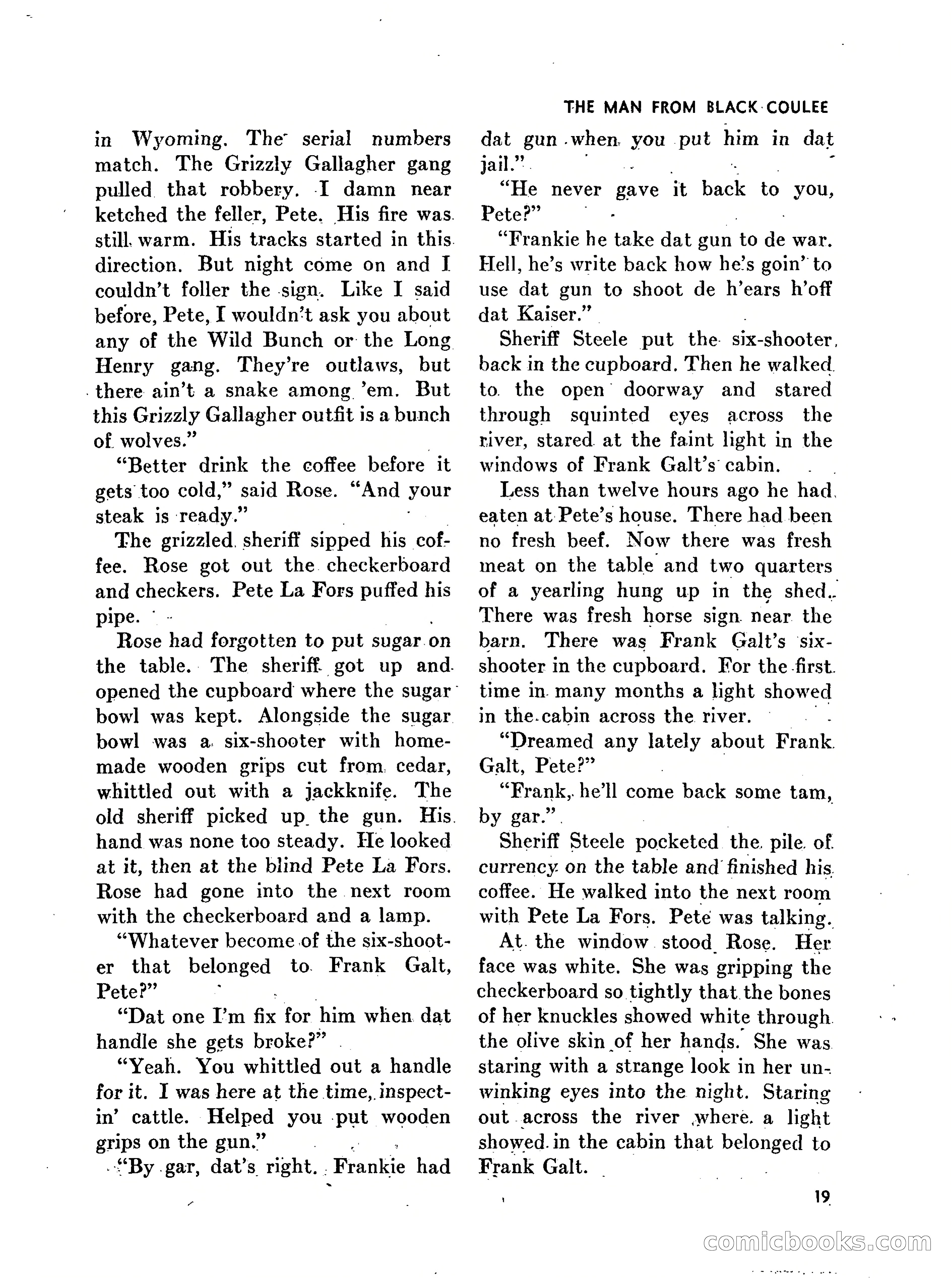 Walt Coburn's Western Magazine, March 1951 — page 19 of 116