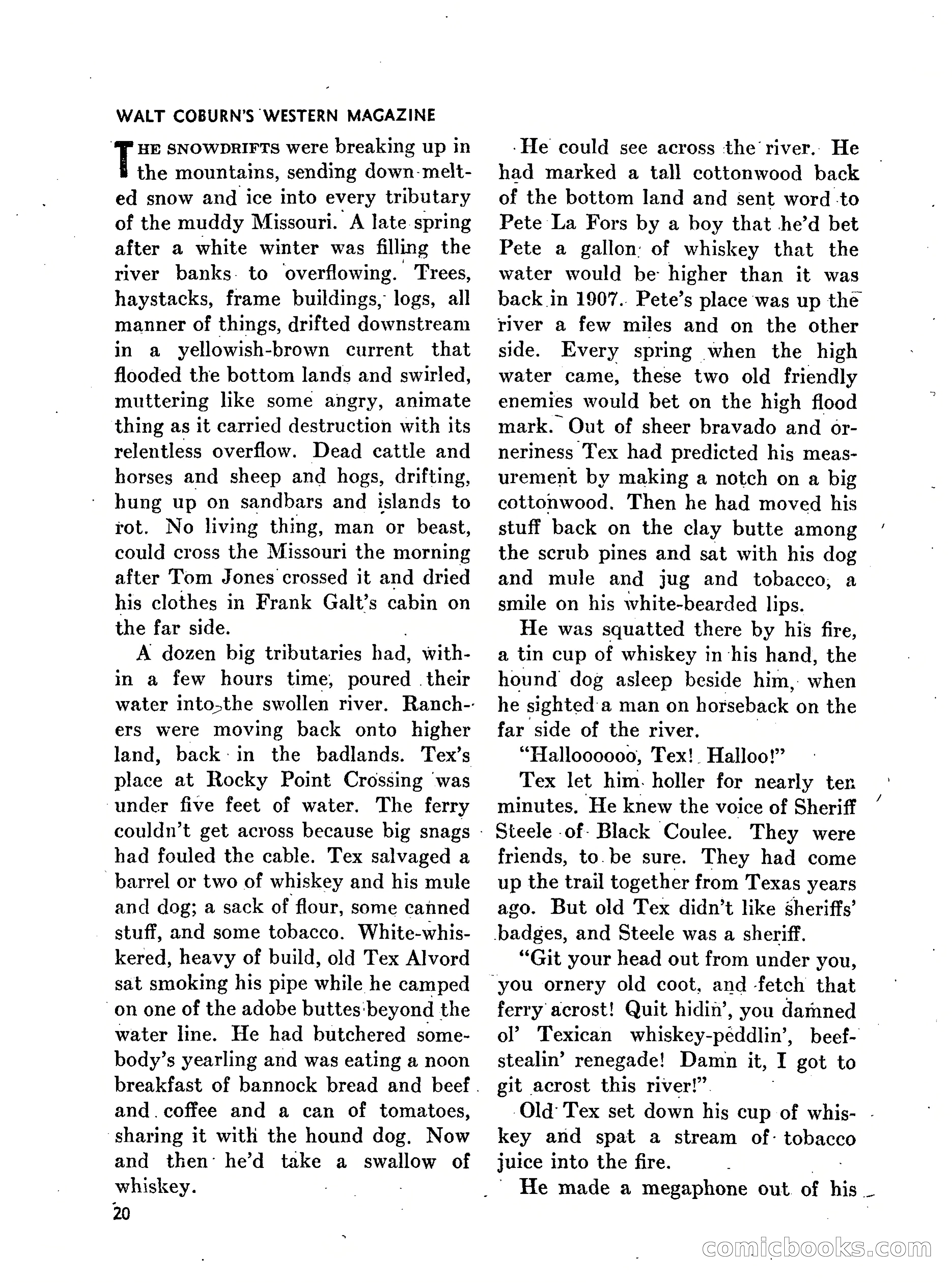 Walt Coburn's Western Magazine, March 1951 — page 20 of 116