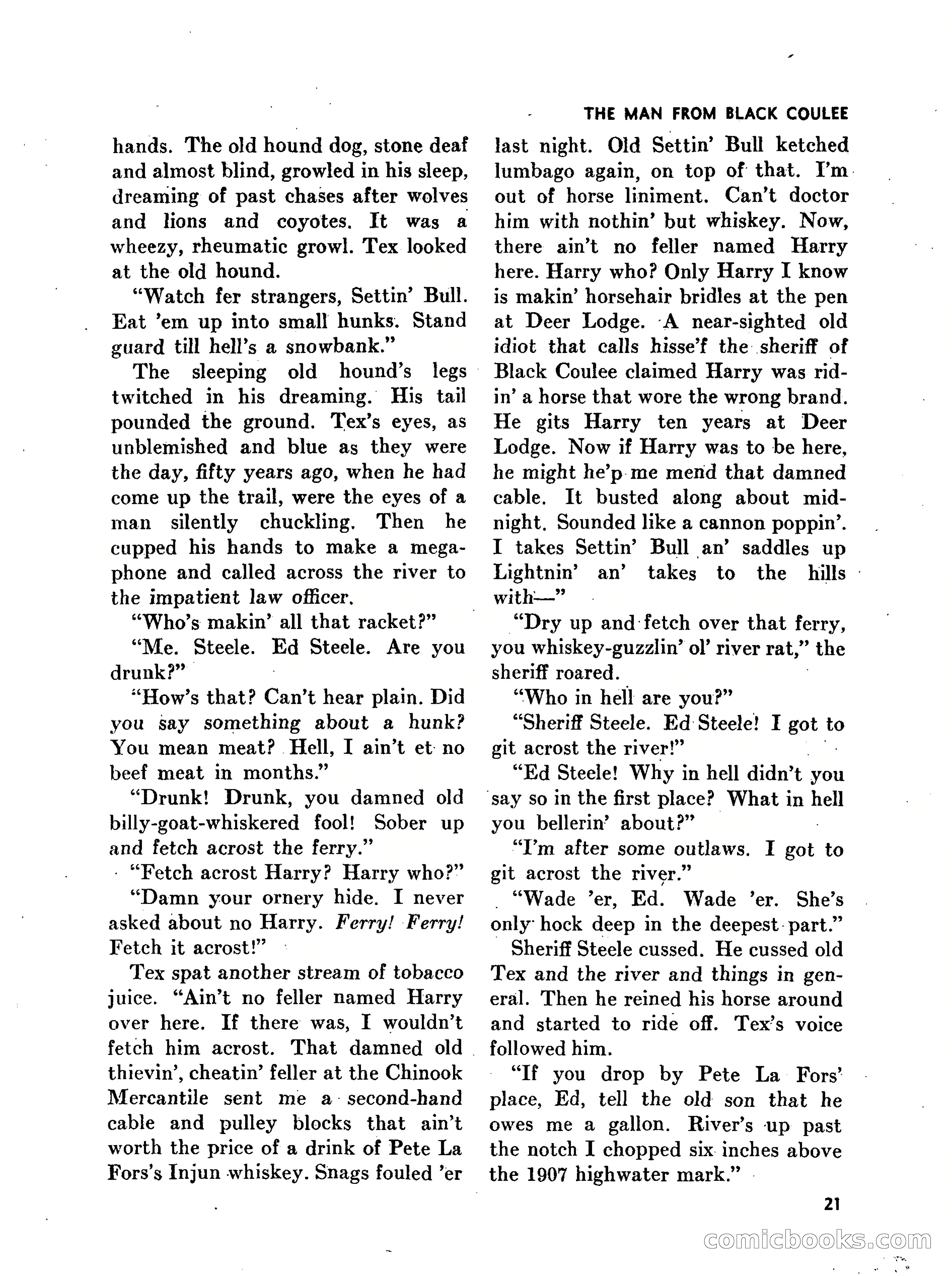 Walt Coburn's Western Magazine, March 1951 — page 21 of 116