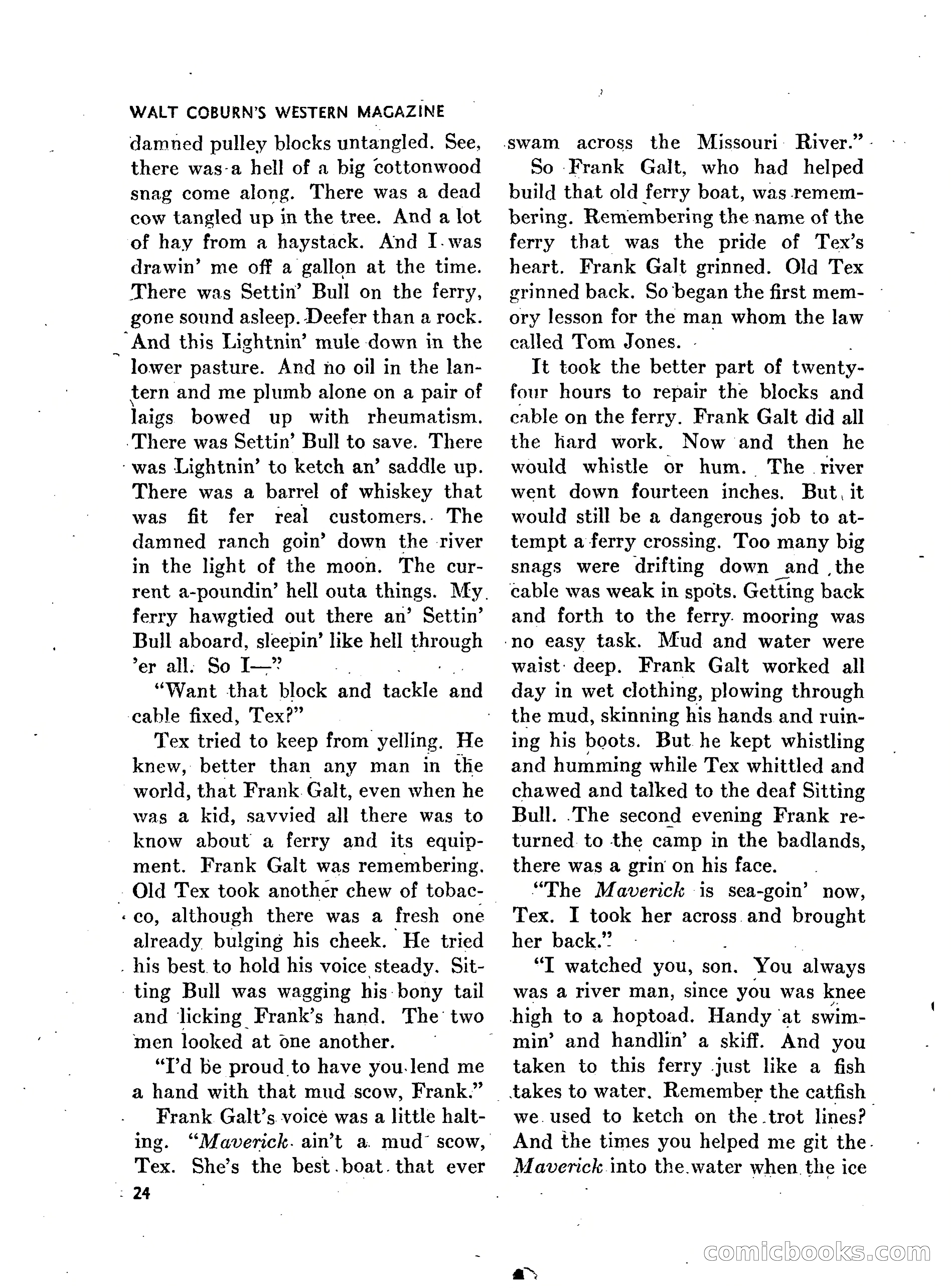 Walt Coburn's Western Magazine, March 1951 — page 24 of 116