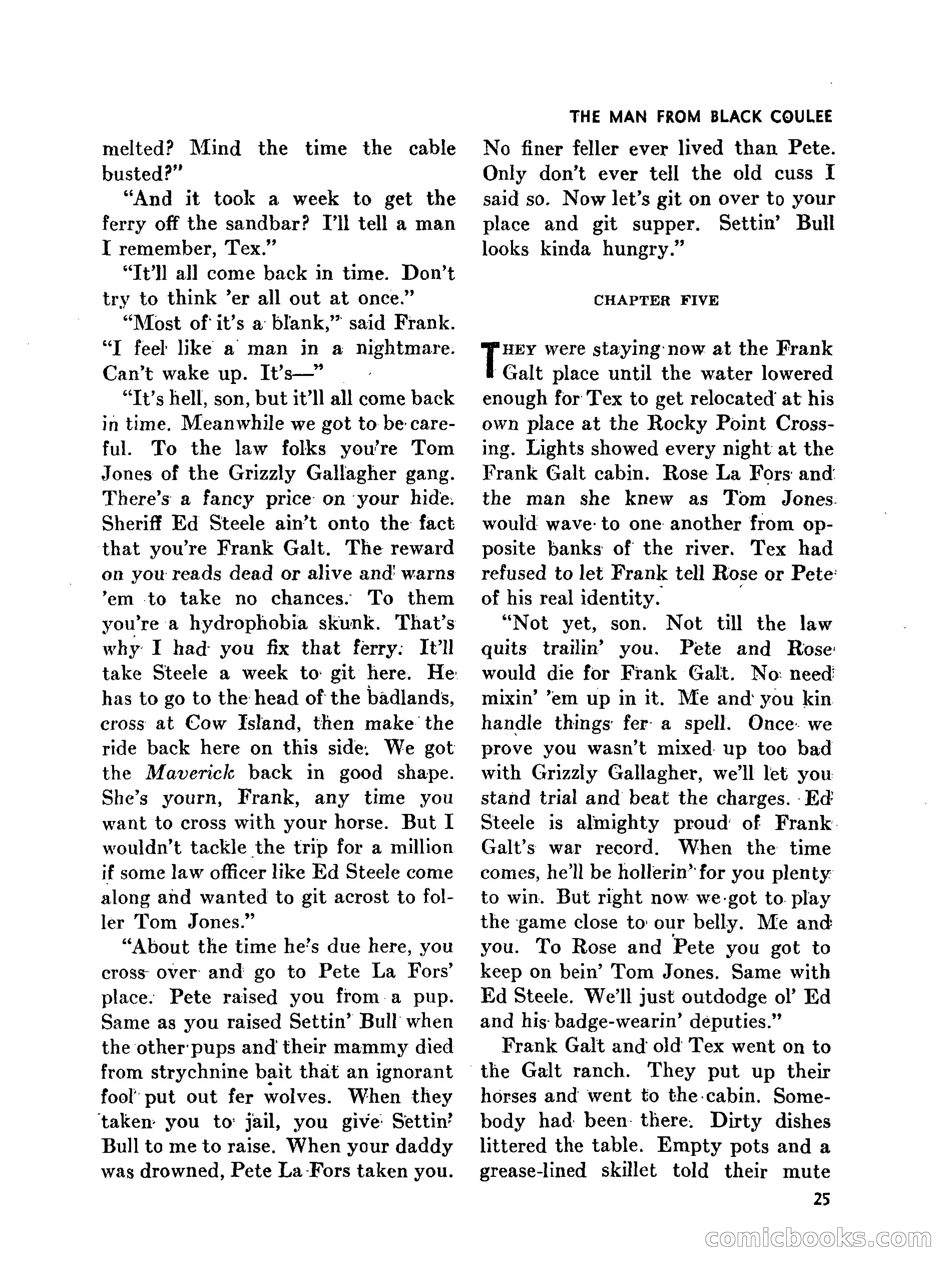 Walt Coburn's Western Magazine, March 1951 — page 25 of 116