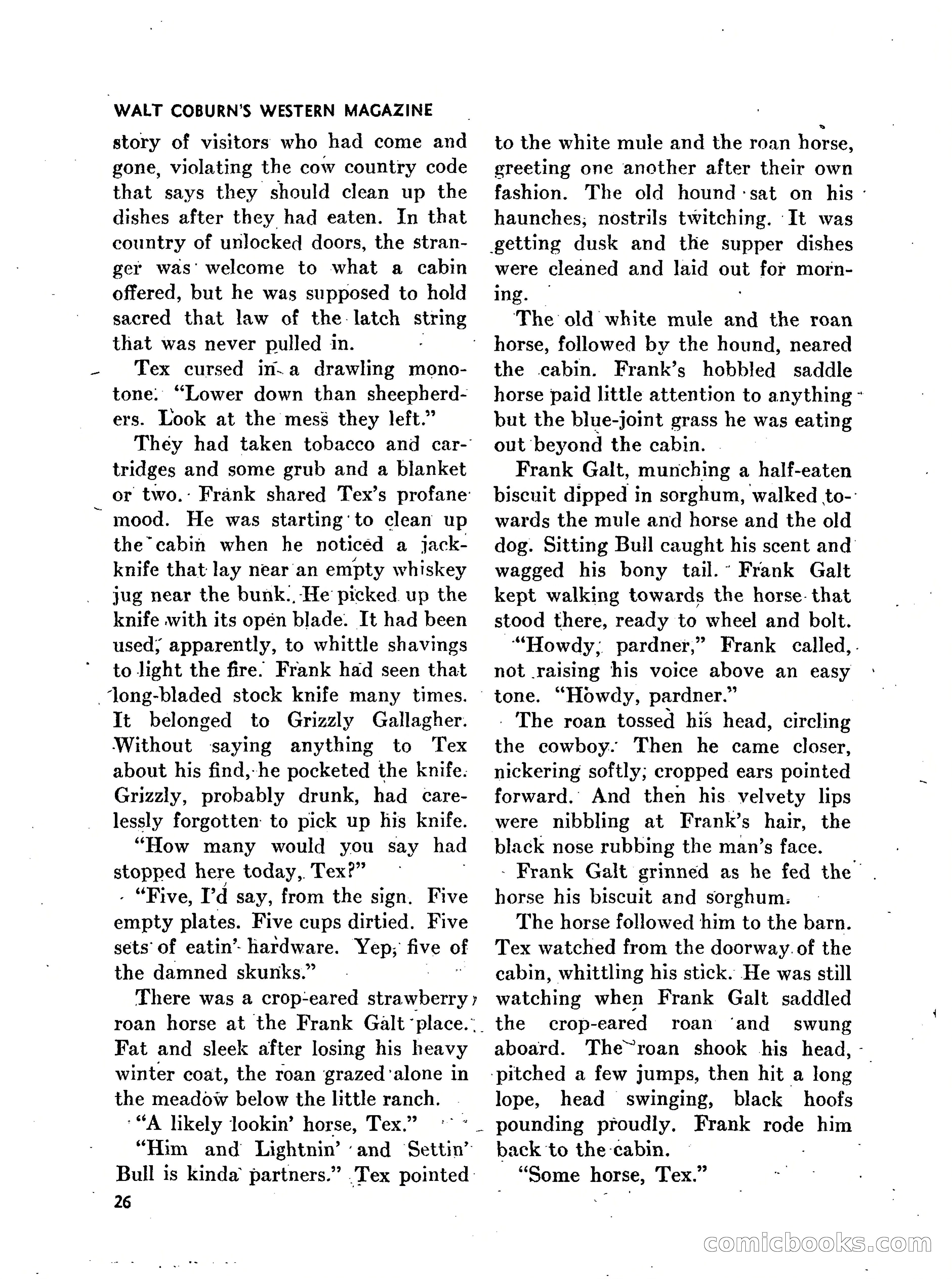 Walt Coburn's Western Magazine, March 1951 — page 26 of 116