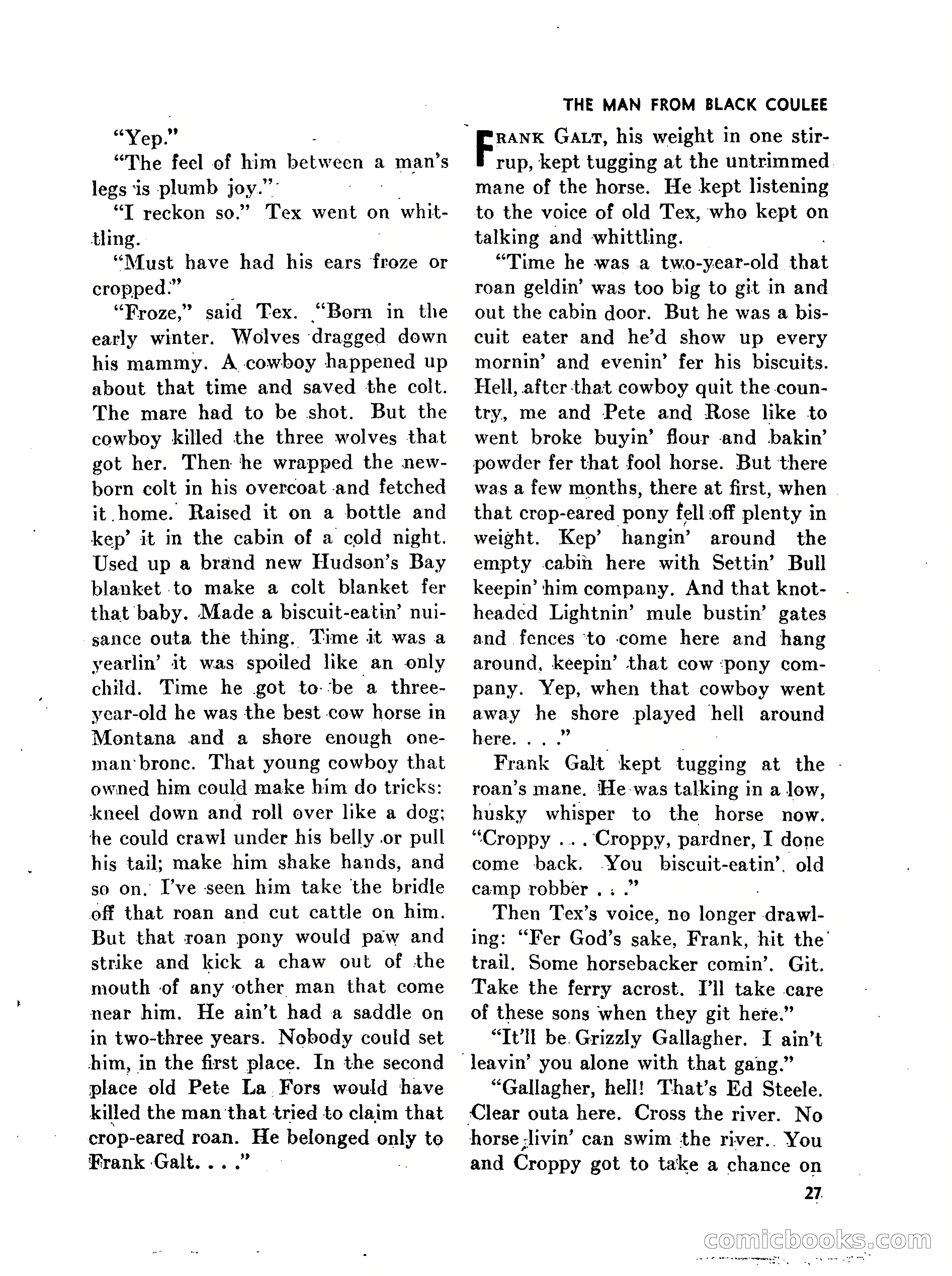 Walt Coburn's Western Magazine, March 1951 — page 27 of 116