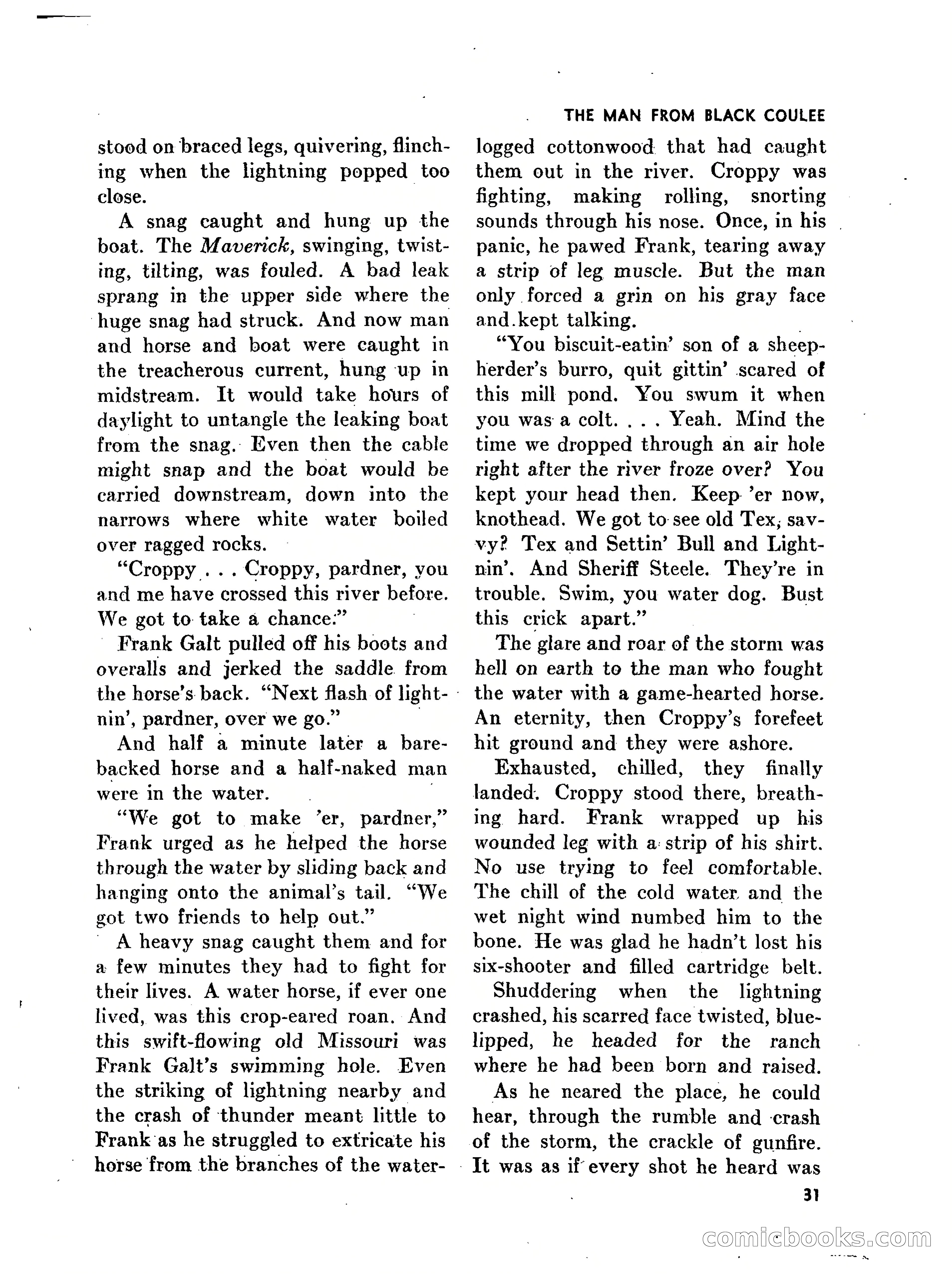 Walt Coburn's Western Magazine, March 1951 — page 31 of 116