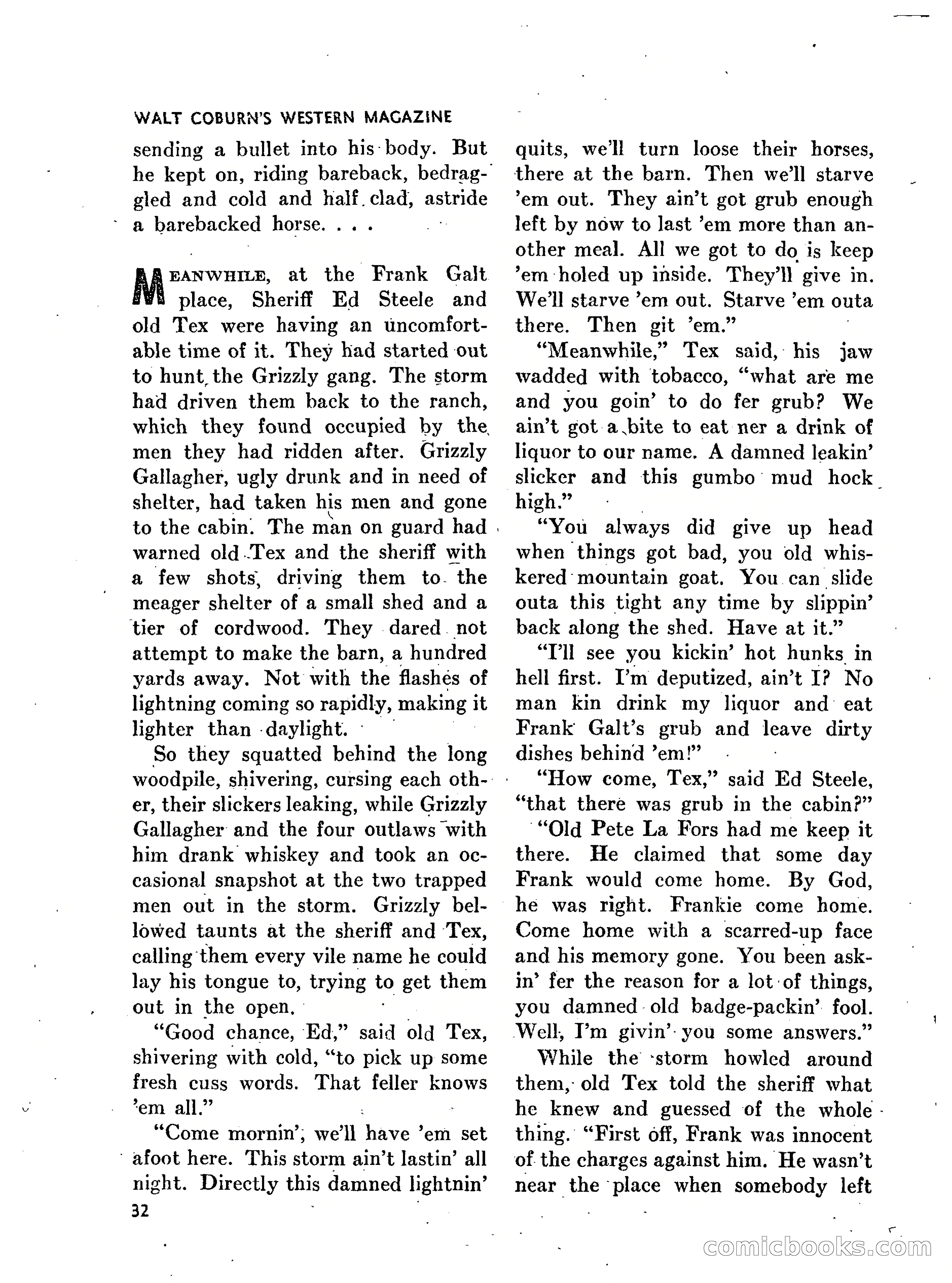 Walt Coburn's Western Magazine, March 1951 — page 32 of 116