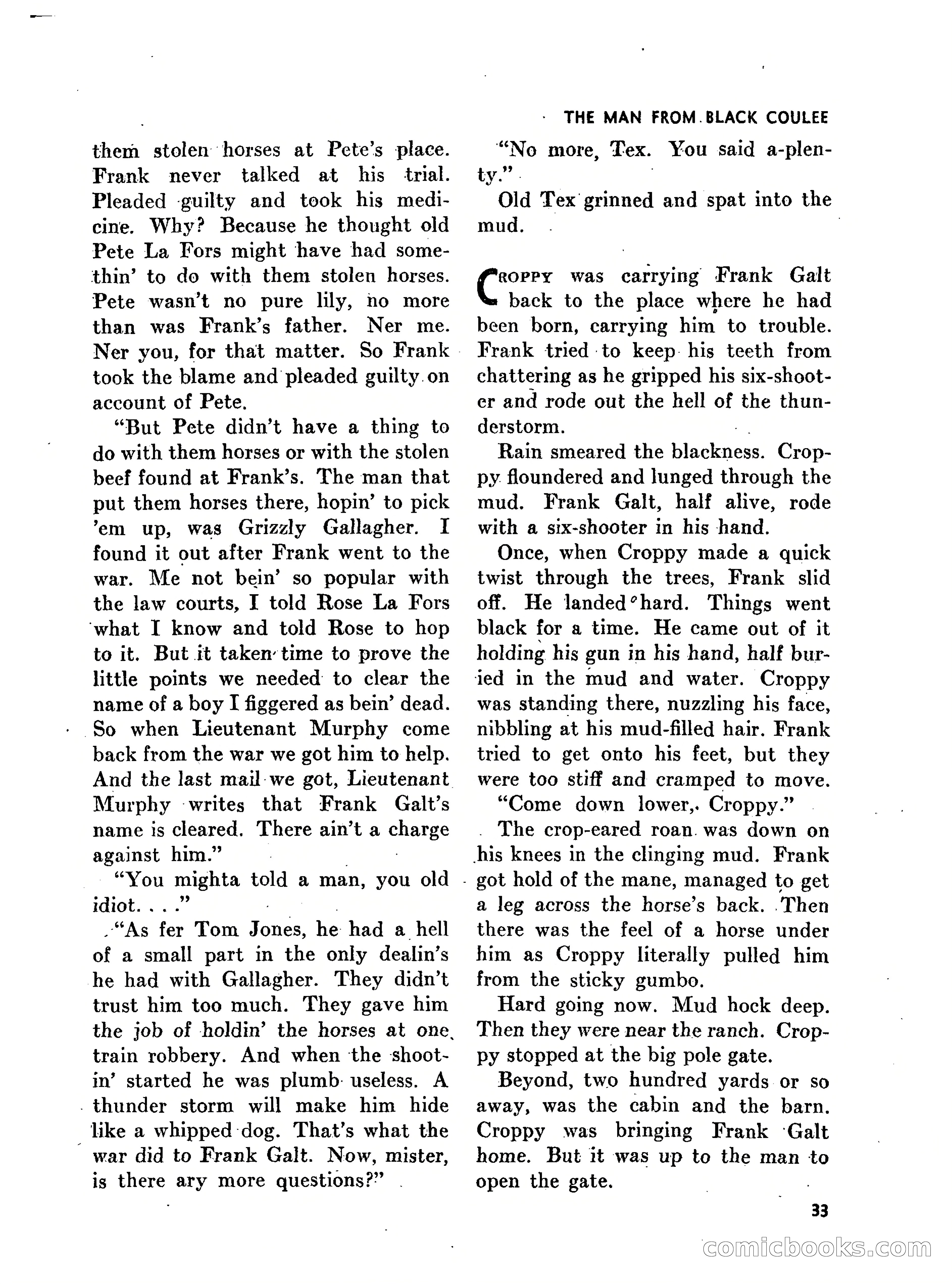 Walt Coburn's Western Magazine, March 1951 — page 33 of 116