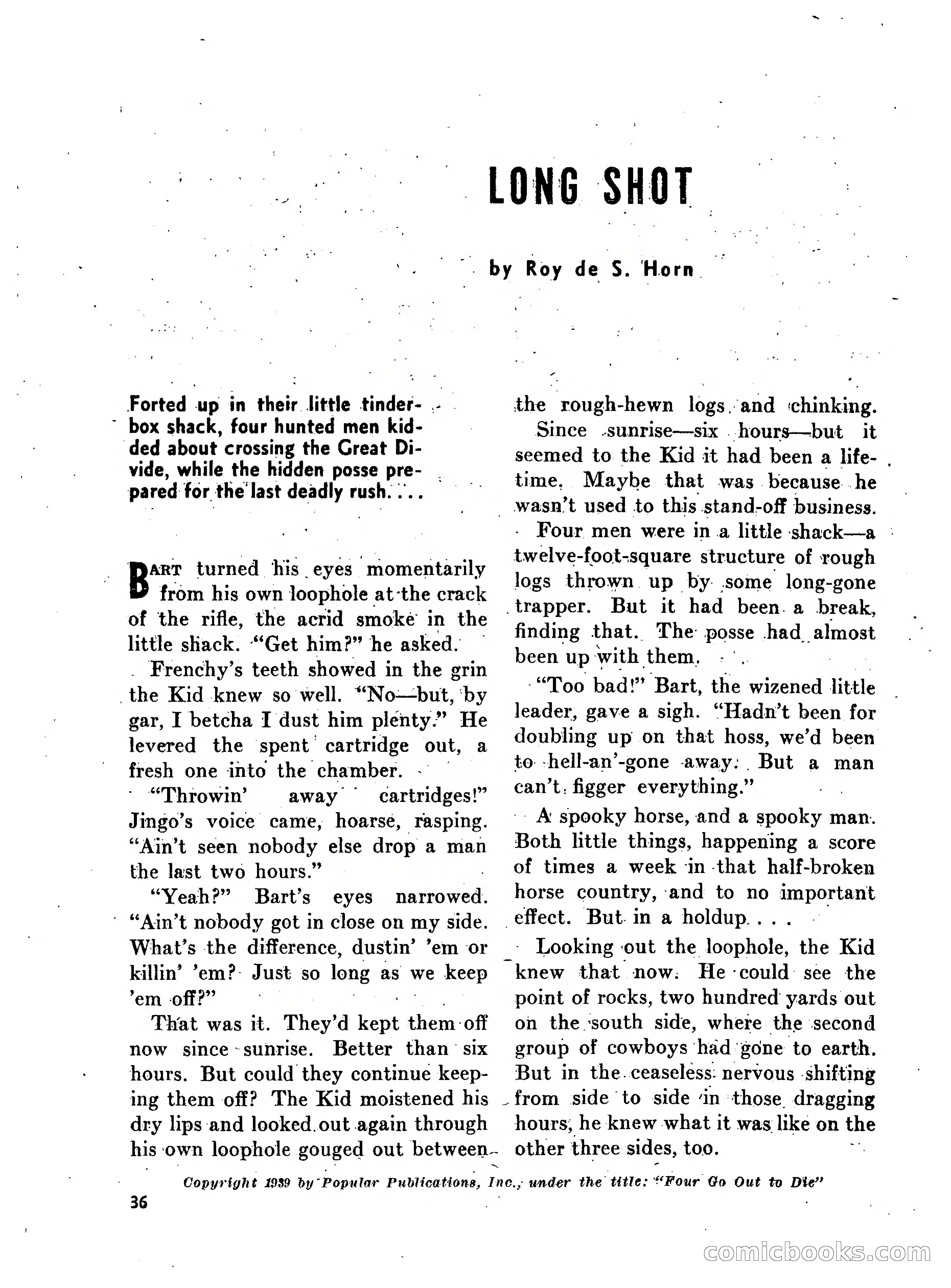 Walt Coburn's Western Magazine, March 1951 — page 36 of 116