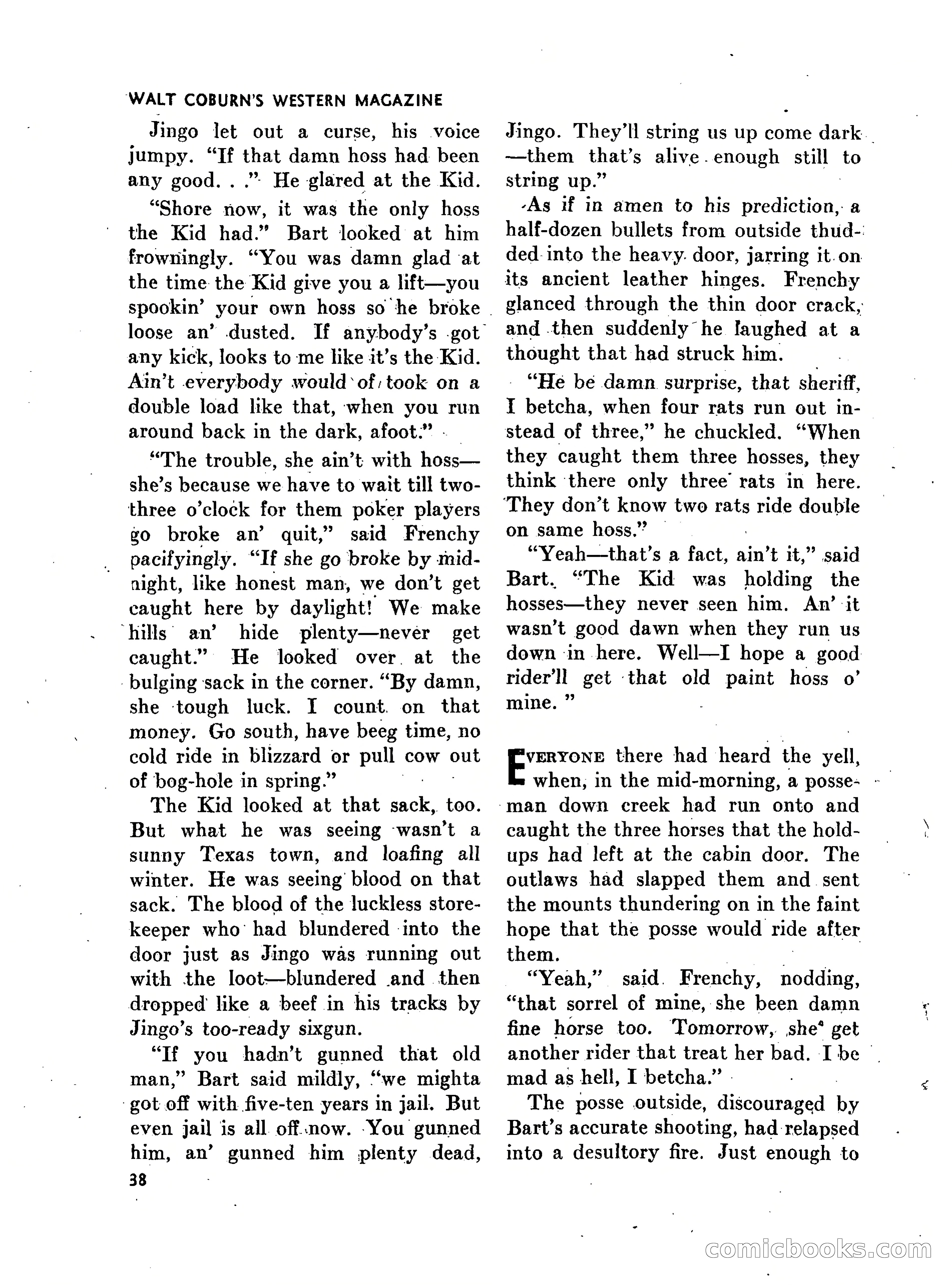 Walt Coburn's Western Magazine, March 1951 — page 38 of 116
