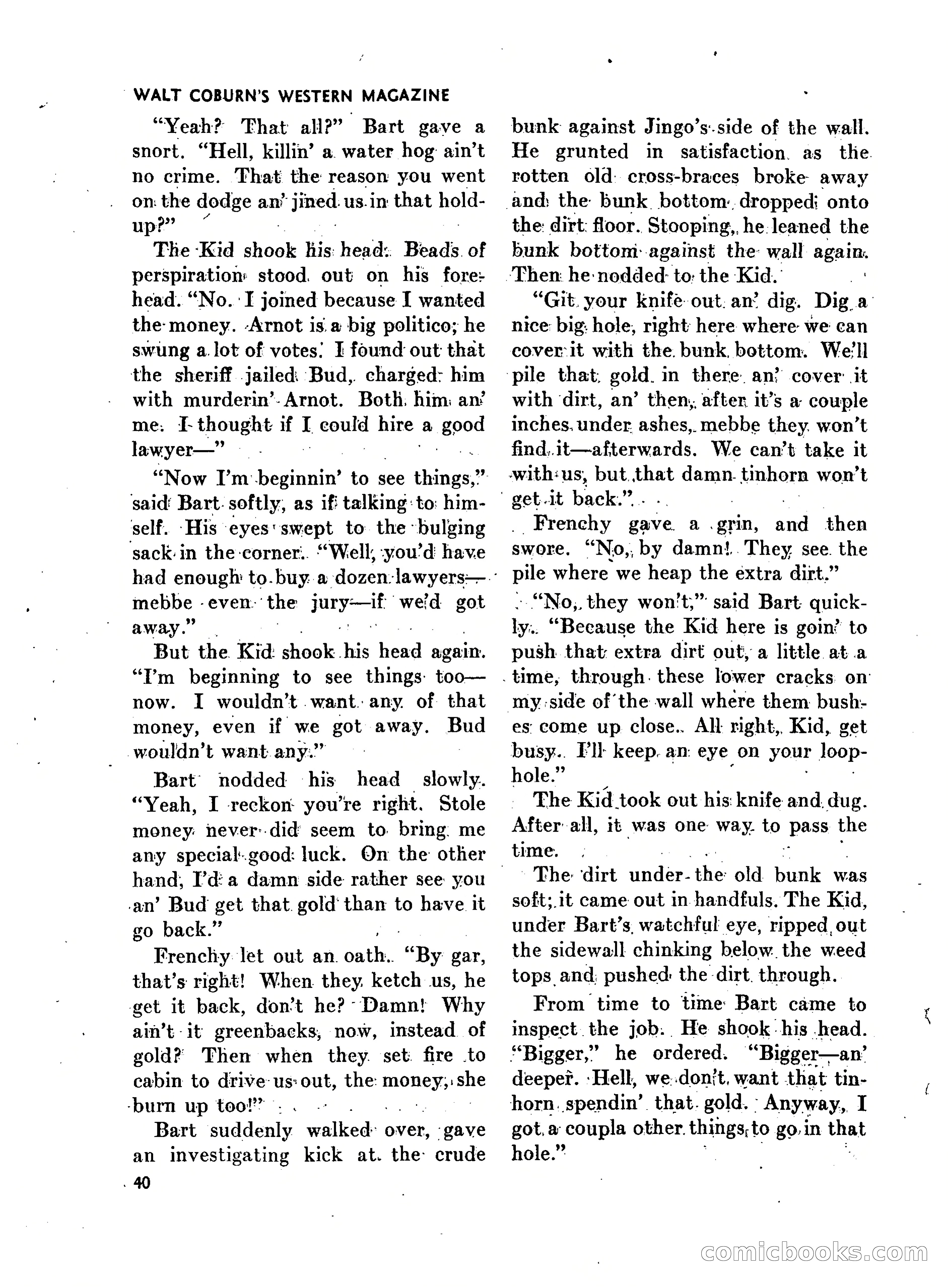 Walt Coburn's Western Magazine, March 1951 — page 40 of 116