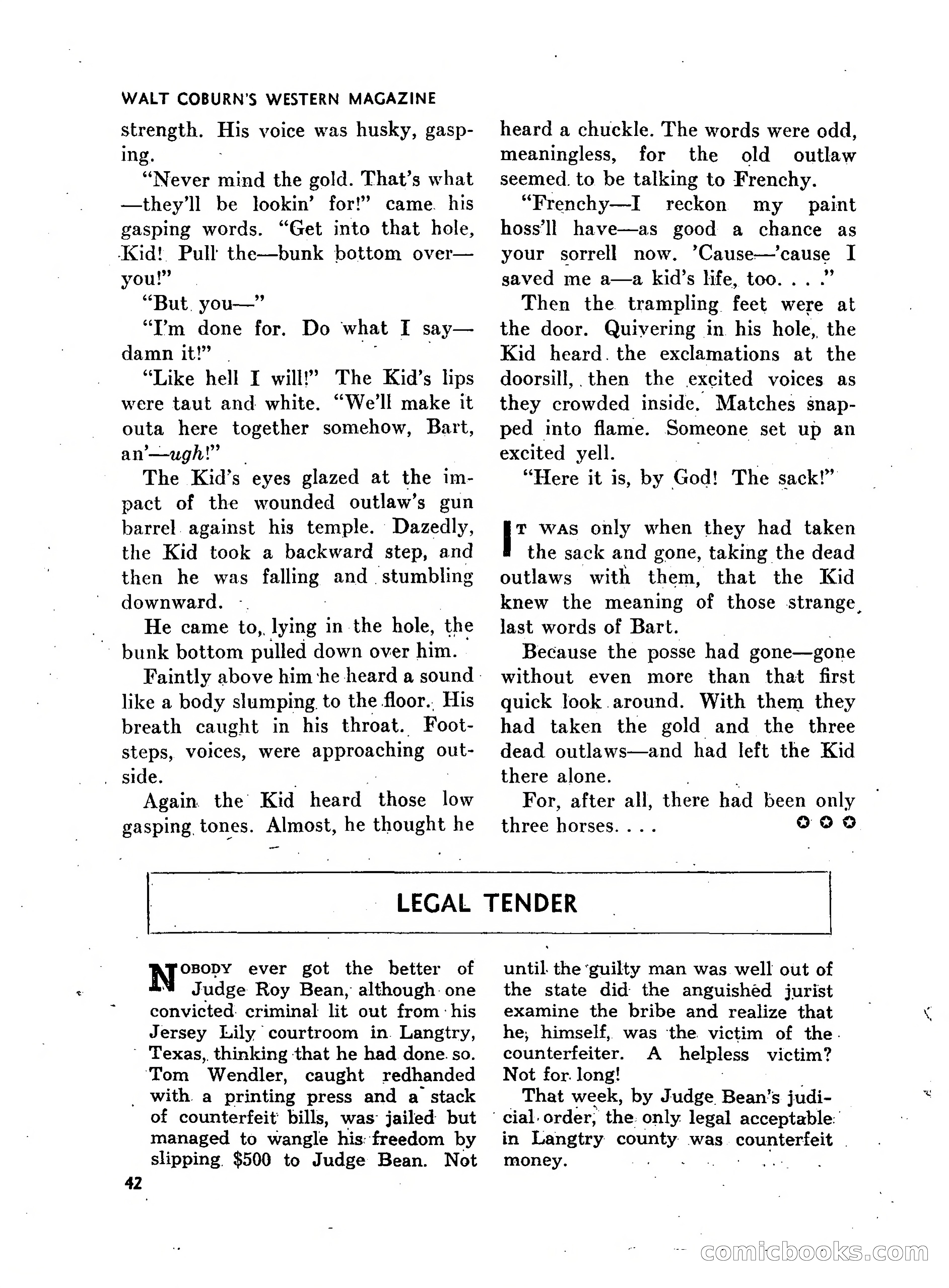 Walt Coburn's Western Magazine, March 1951 — page 42 of 116