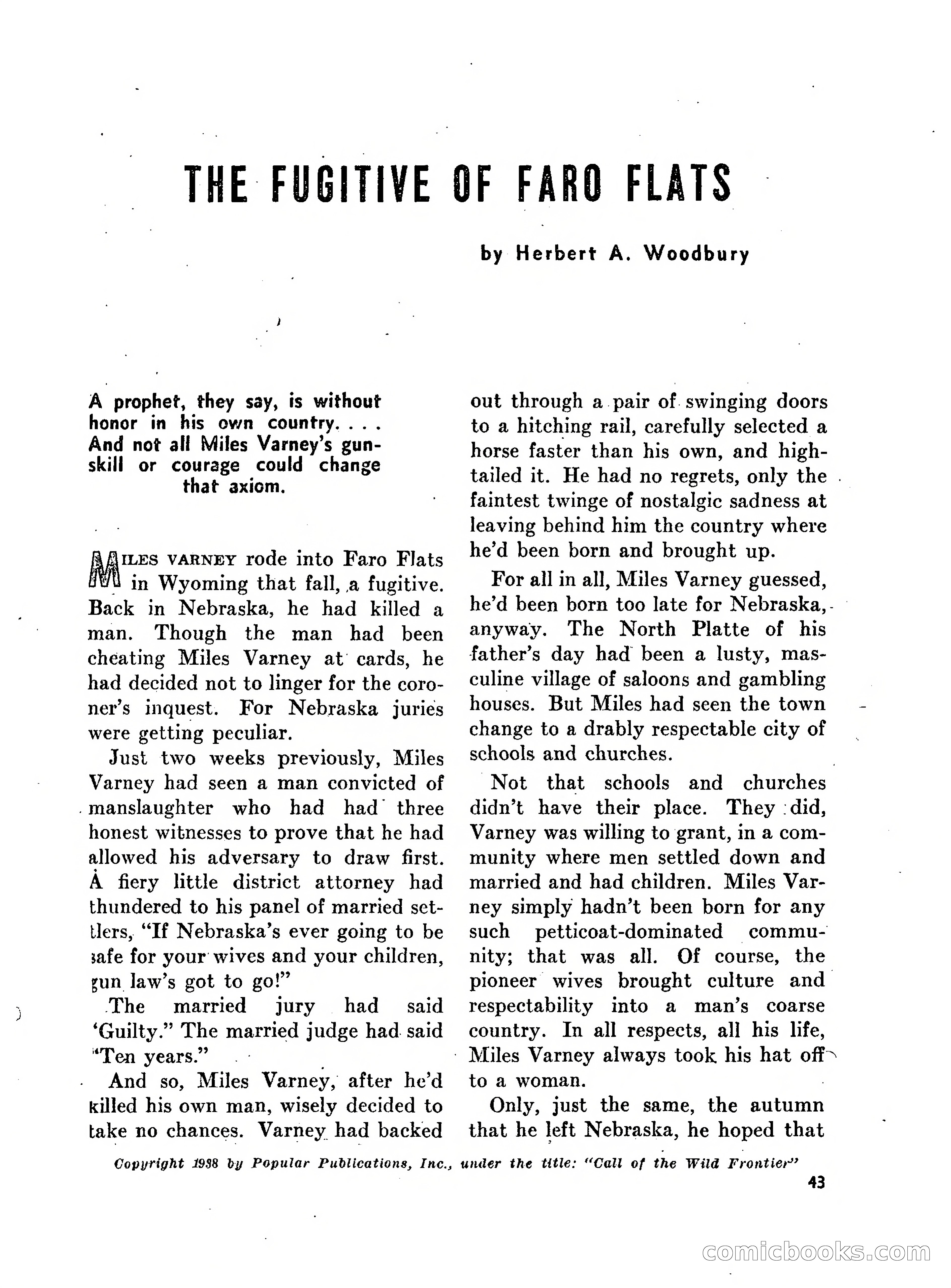 Walt Coburn's Western Magazine, March 1951 — page 43 of 116