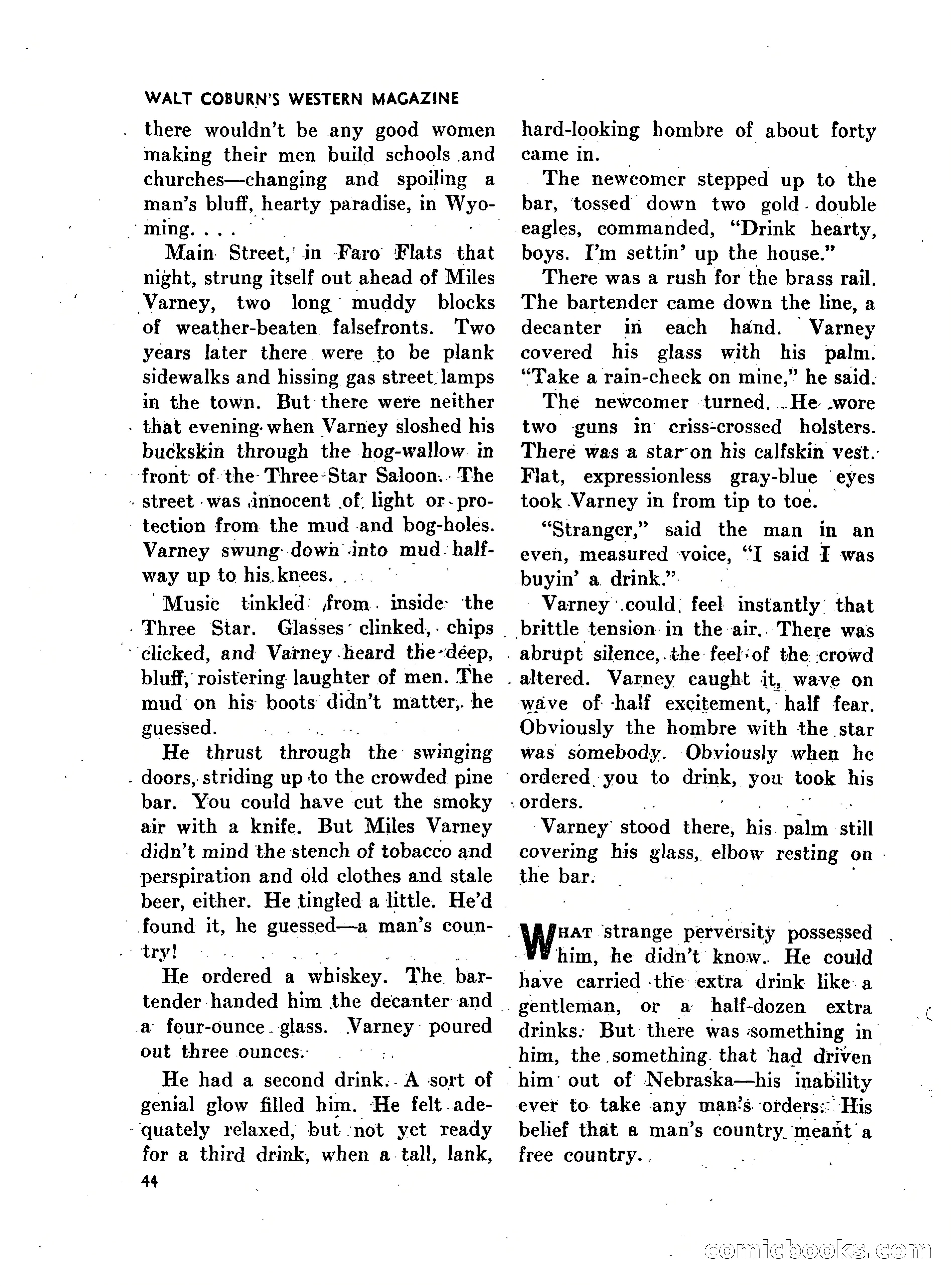 Walt Coburn's Western Magazine, March 1951 — page 44 of 116