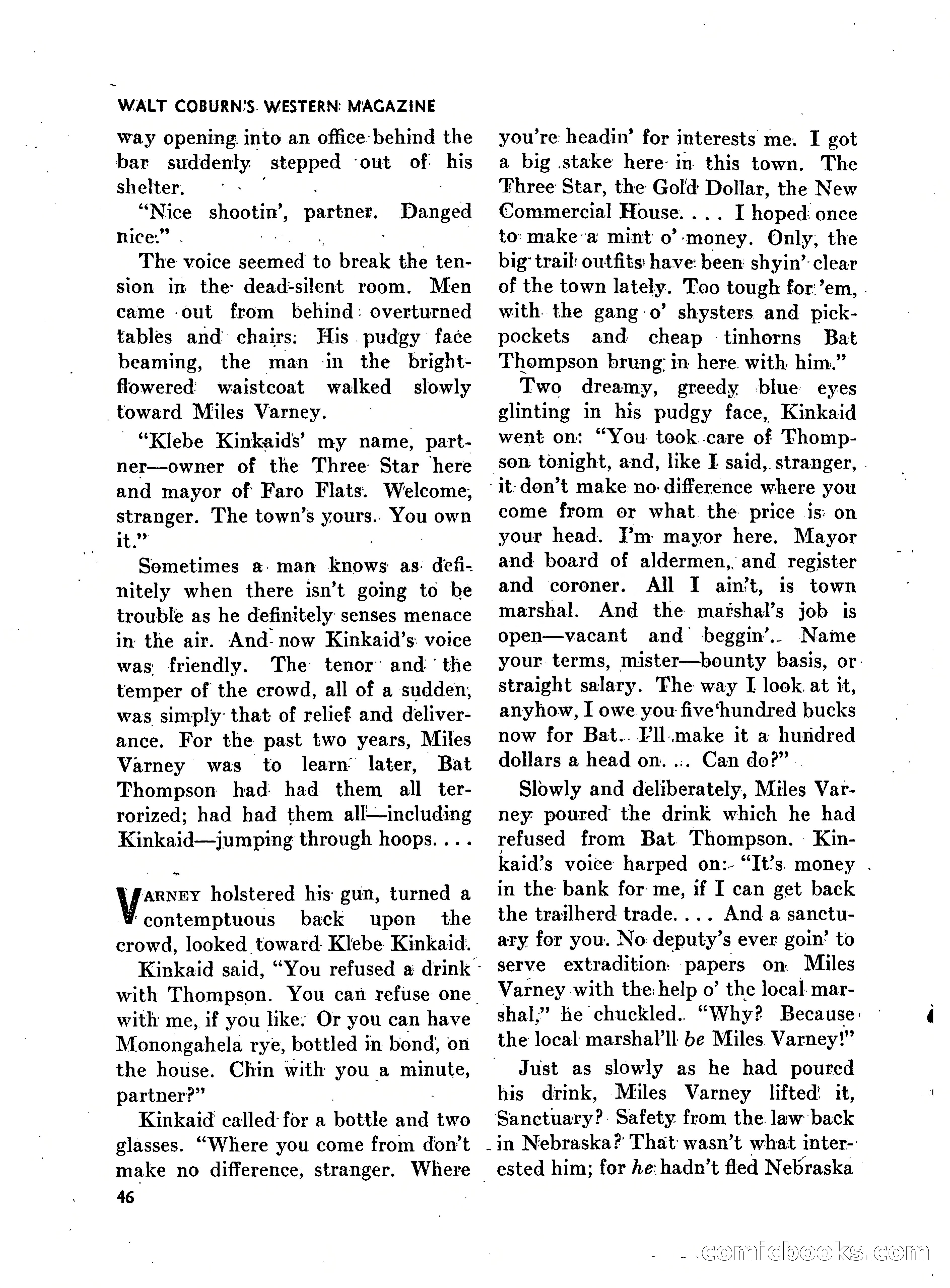 Walt Coburn's Western Magazine, March 1951 — page 46 of 116