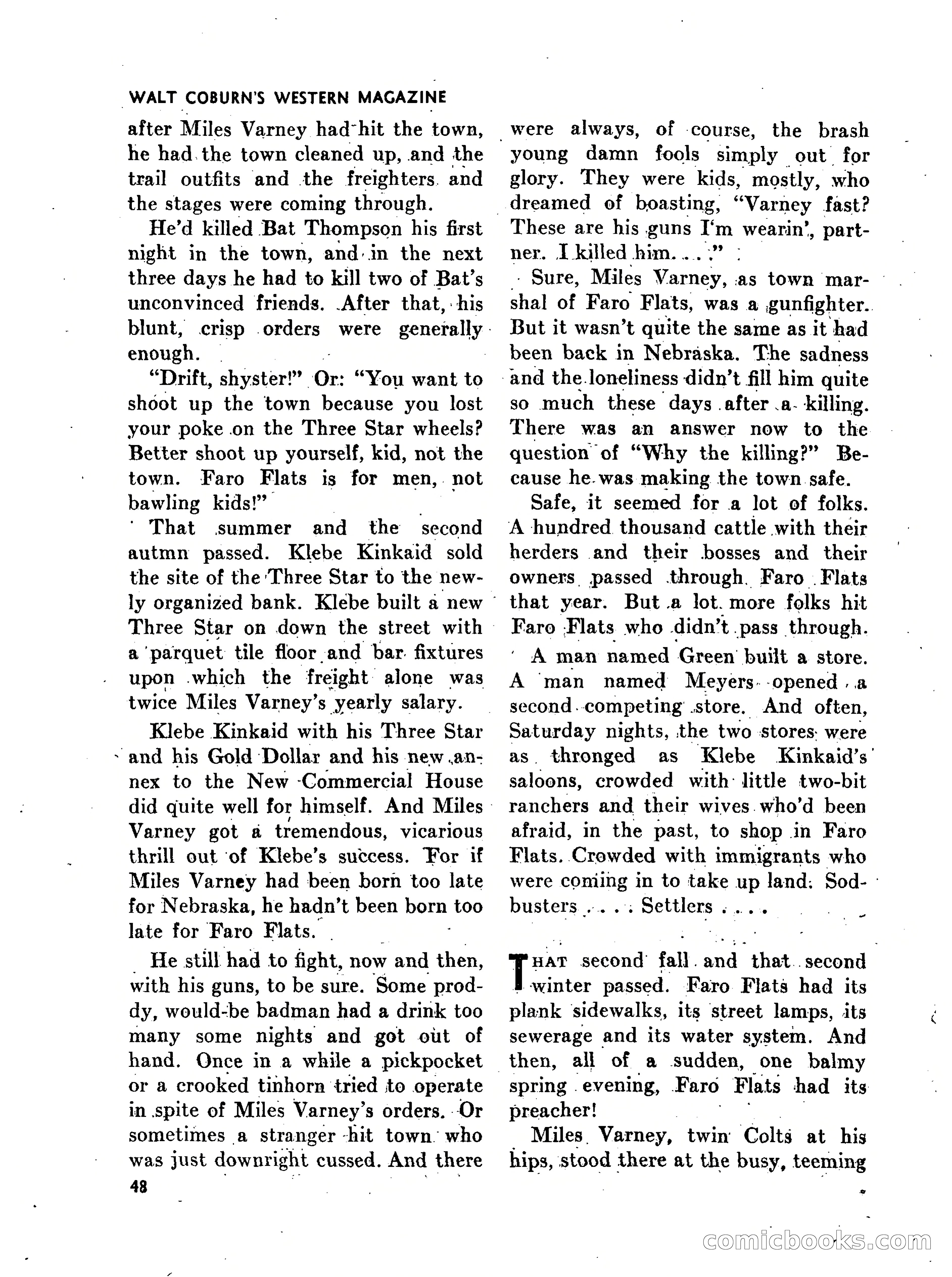 Walt Coburn's Western Magazine, March 1951 — page 48 of 116