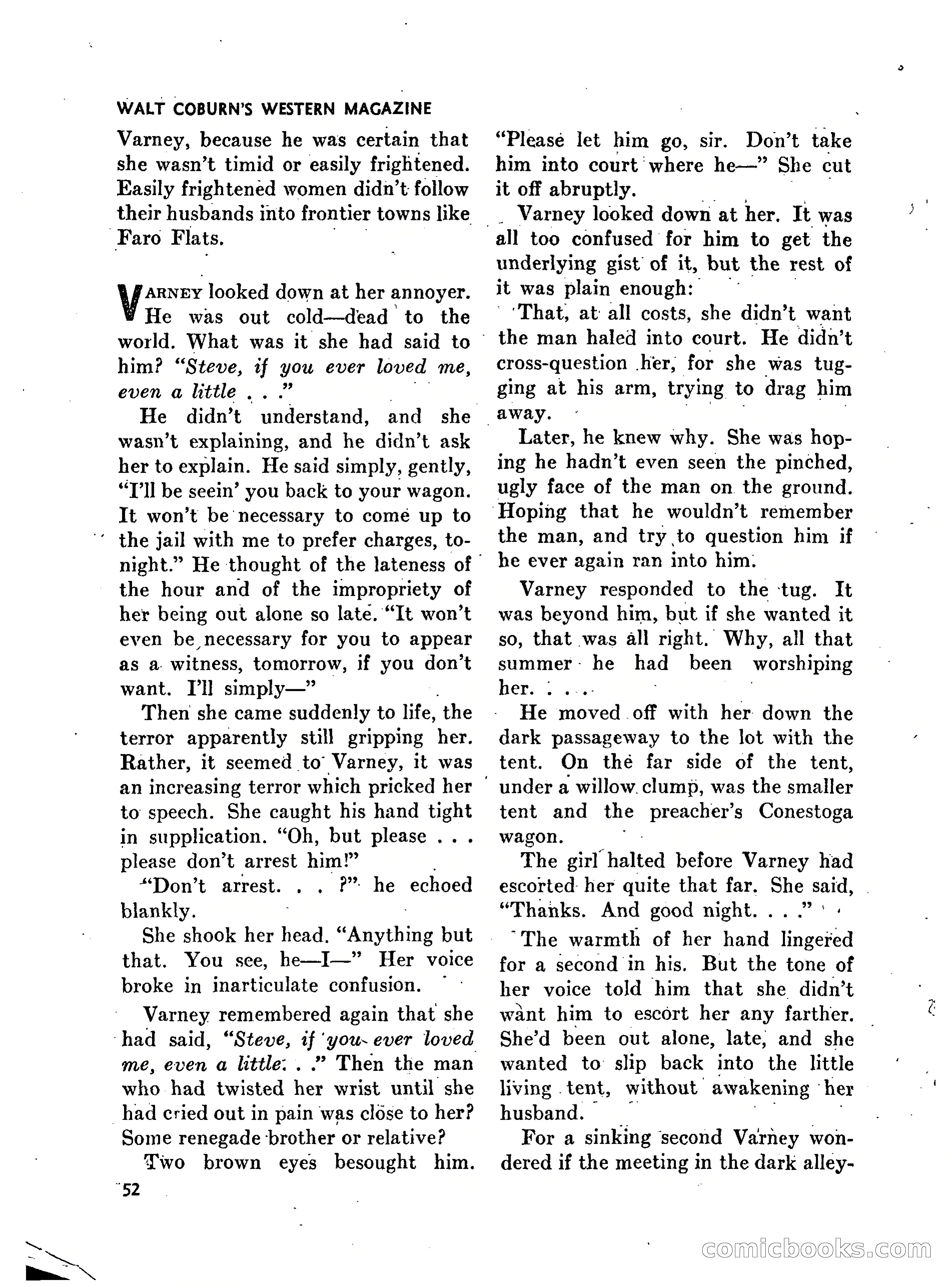 Walt Coburn's Western Magazine, March 1951 — page 52 of 116