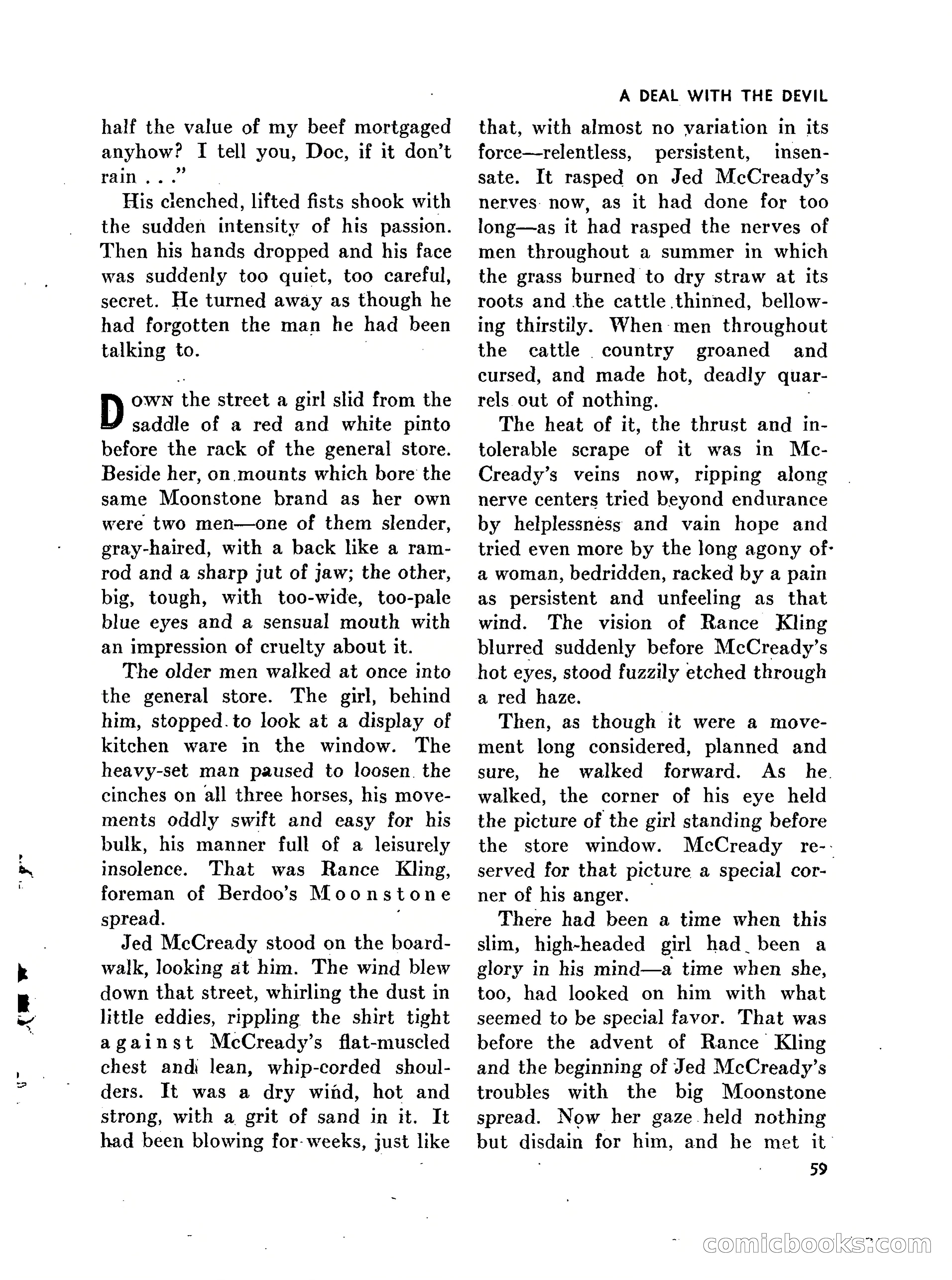 Walt Coburn's Western Magazine, March 1951 — page 59 of 116