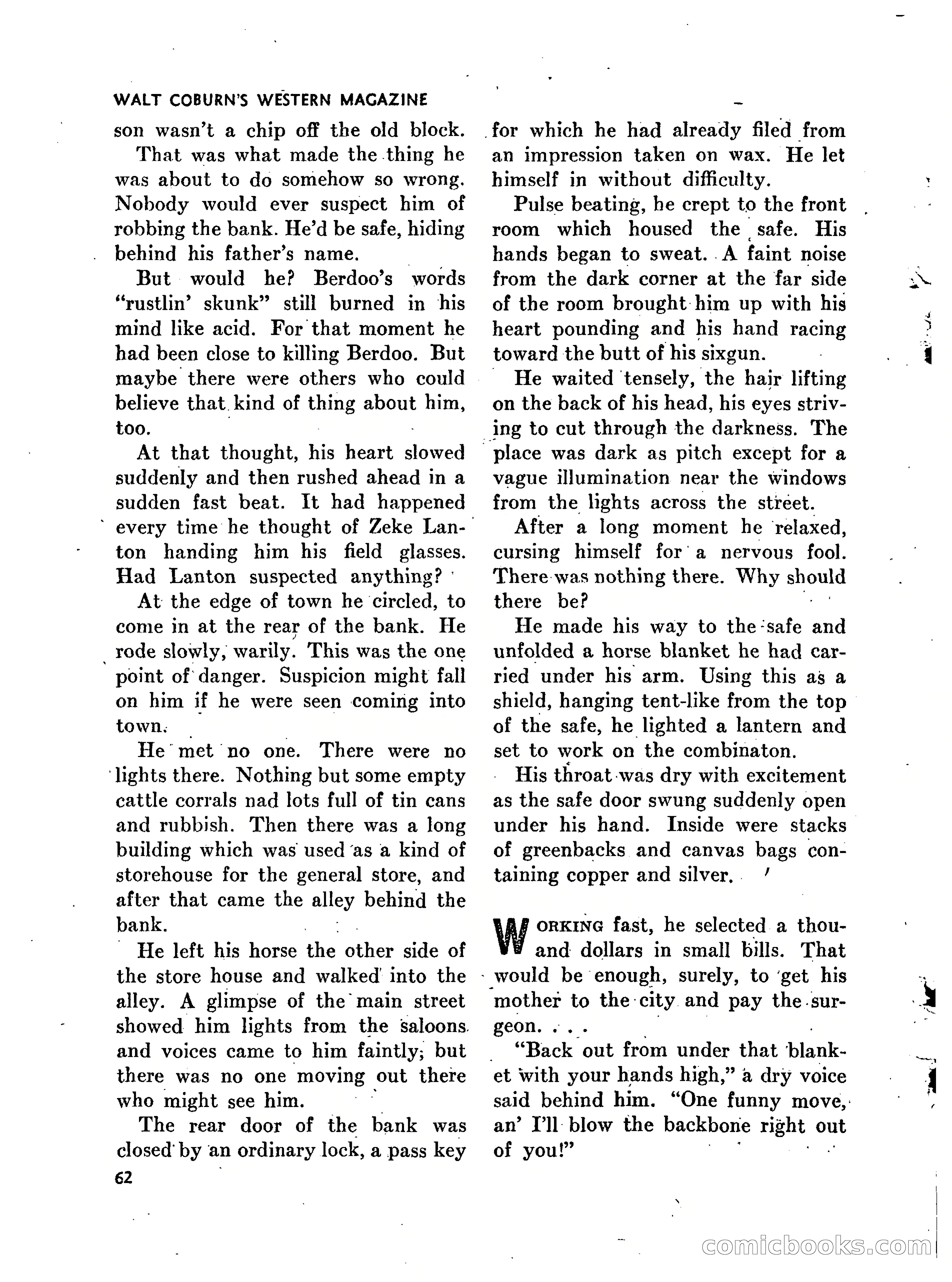 Walt Coburn's Western Magazine, March 1951 — page 62 of 116